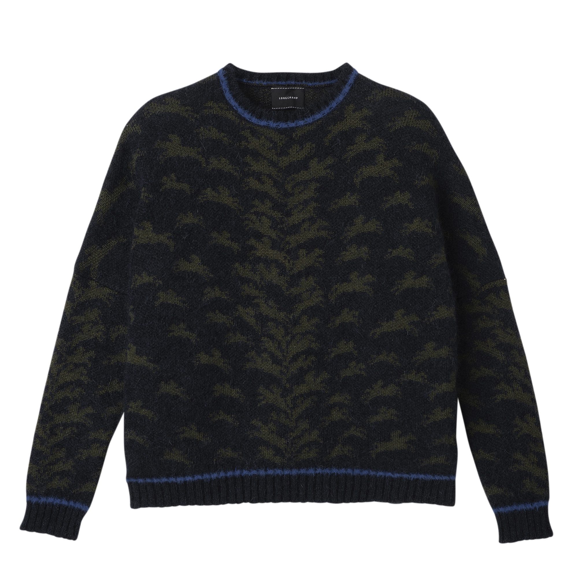 Round collar jumper Navy - Knit - 1