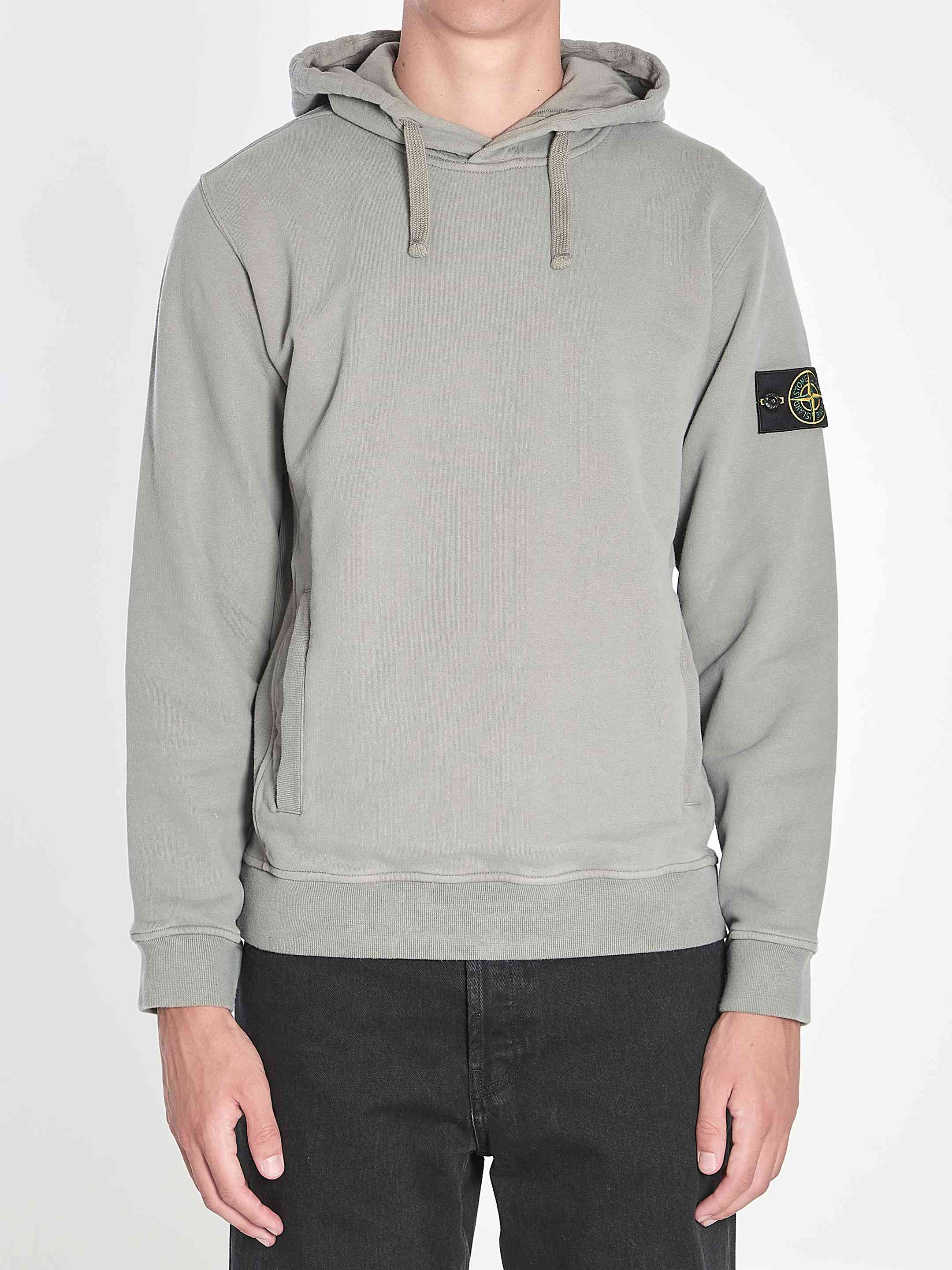 Stone Island Men Organic Cotton Hooded Sweatshirt - 1