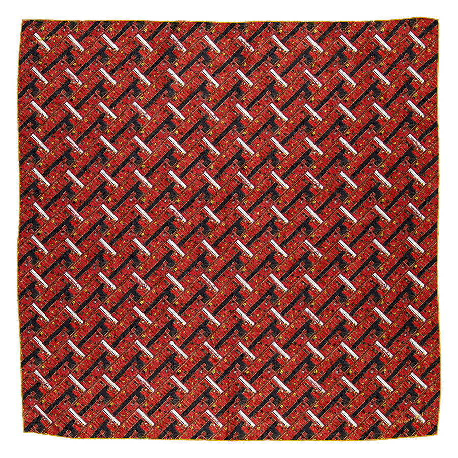 Burberry Bus Silk Scarf In Pillar - 3