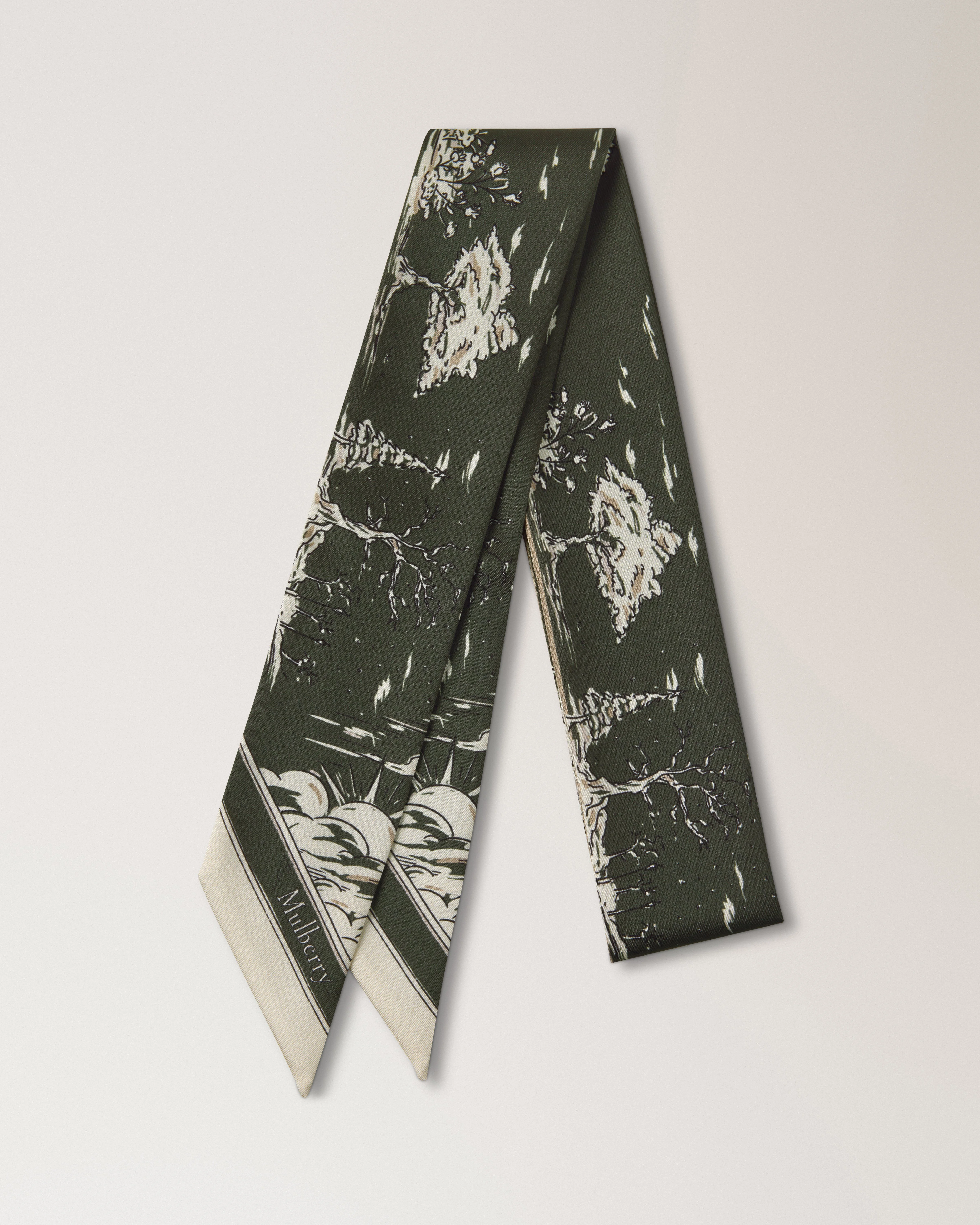 Skinny Scarf - British Park
Juniper Green Recycled Polyester - 1