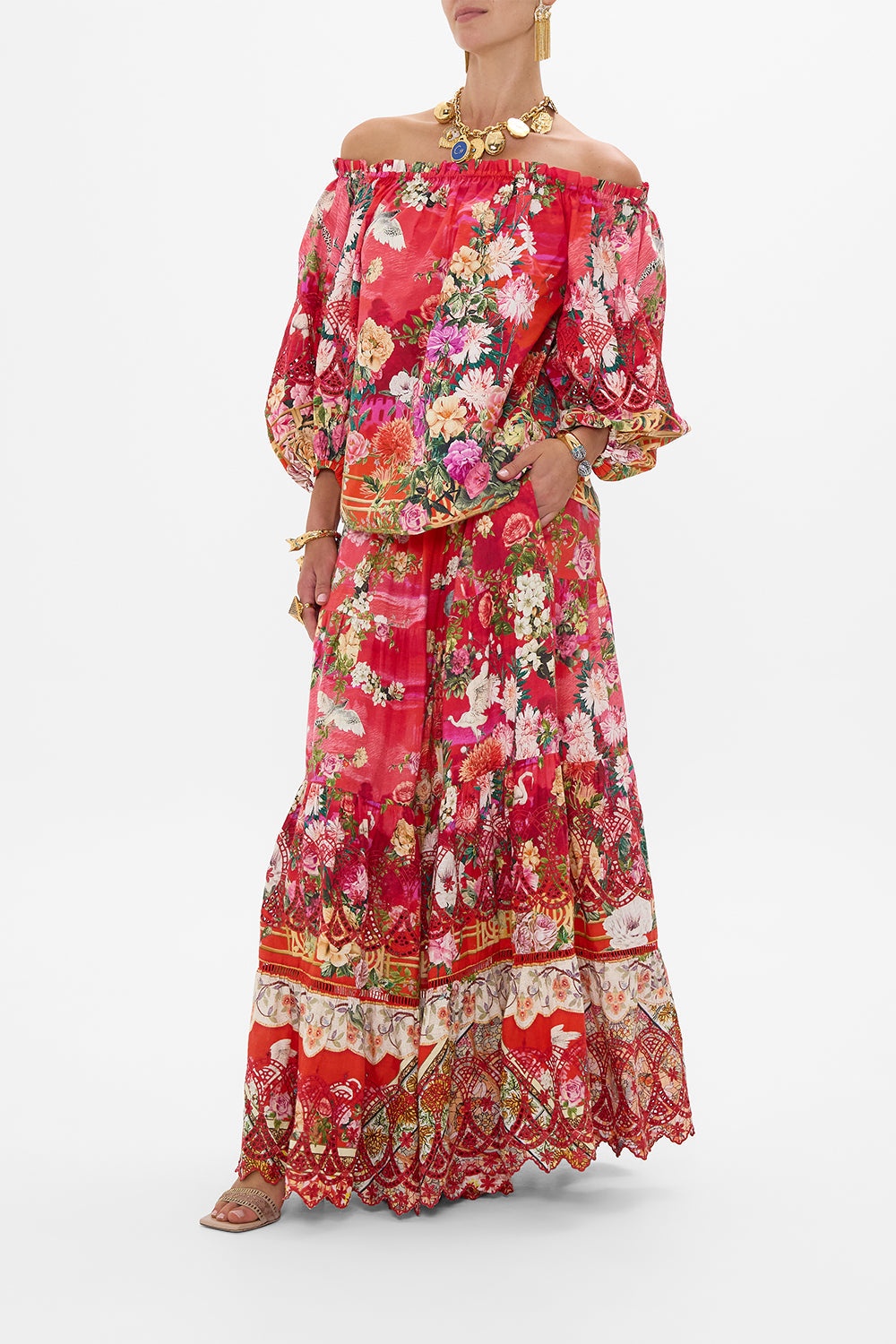 TIERED MAXI SKIRT - 4