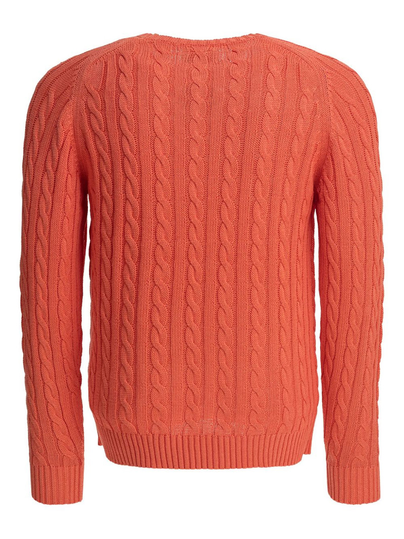 BEAMS PLUS cable-knit crew-neck sweater outlook