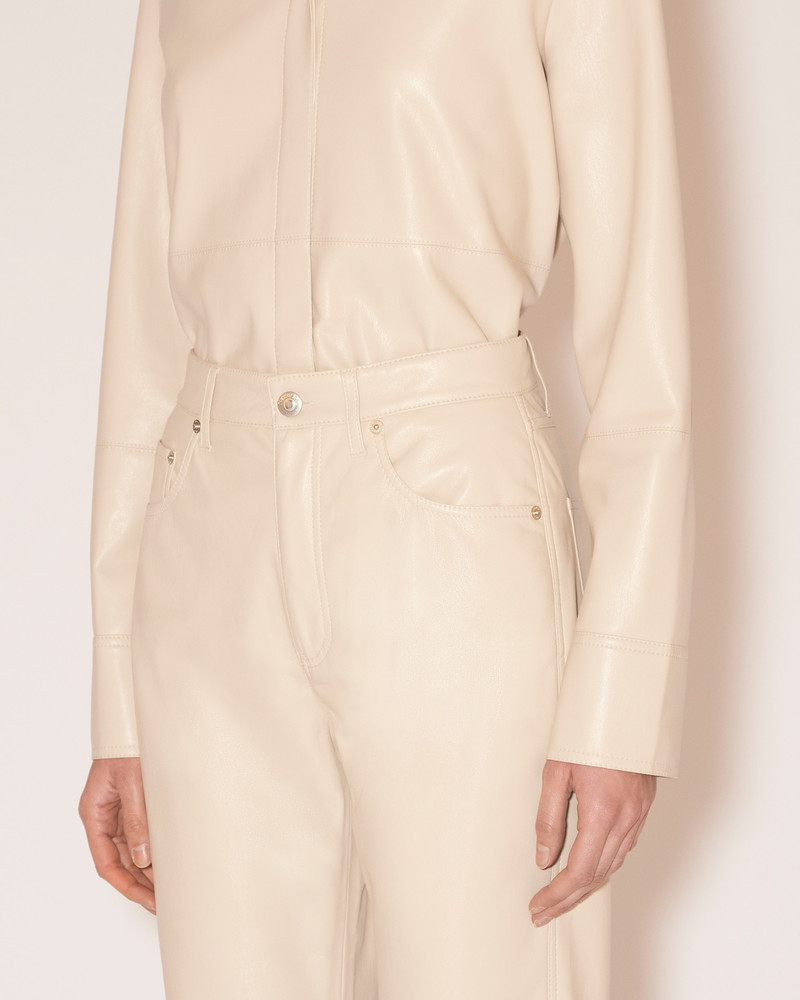 Nanushka VINNI - OKOBOR™ alt-leather pants - Creme outlook