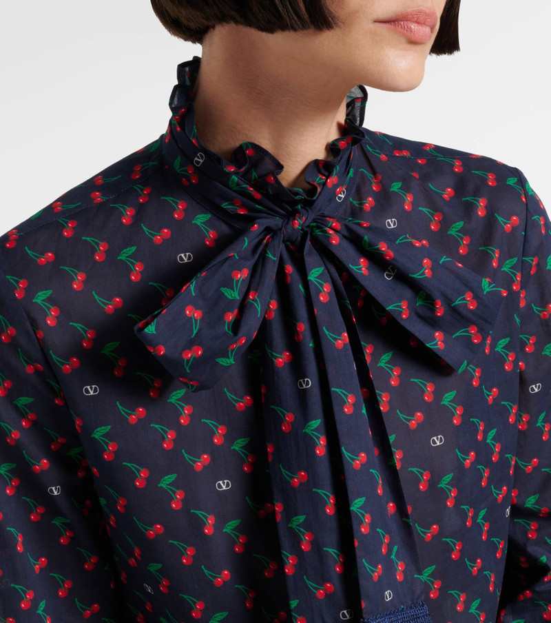 Cherryfic bow-detail cotton muslin shirt 4