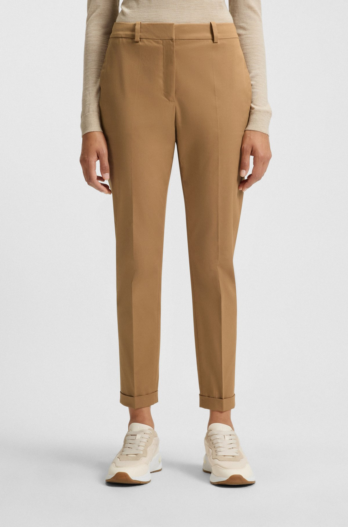 REGULAR-FIT TROUSERS IN STRETCH-COTTON TWILL - 2
