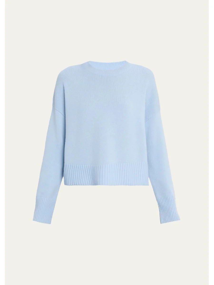 Boxy Crewneck Cashmere Sweater - 1