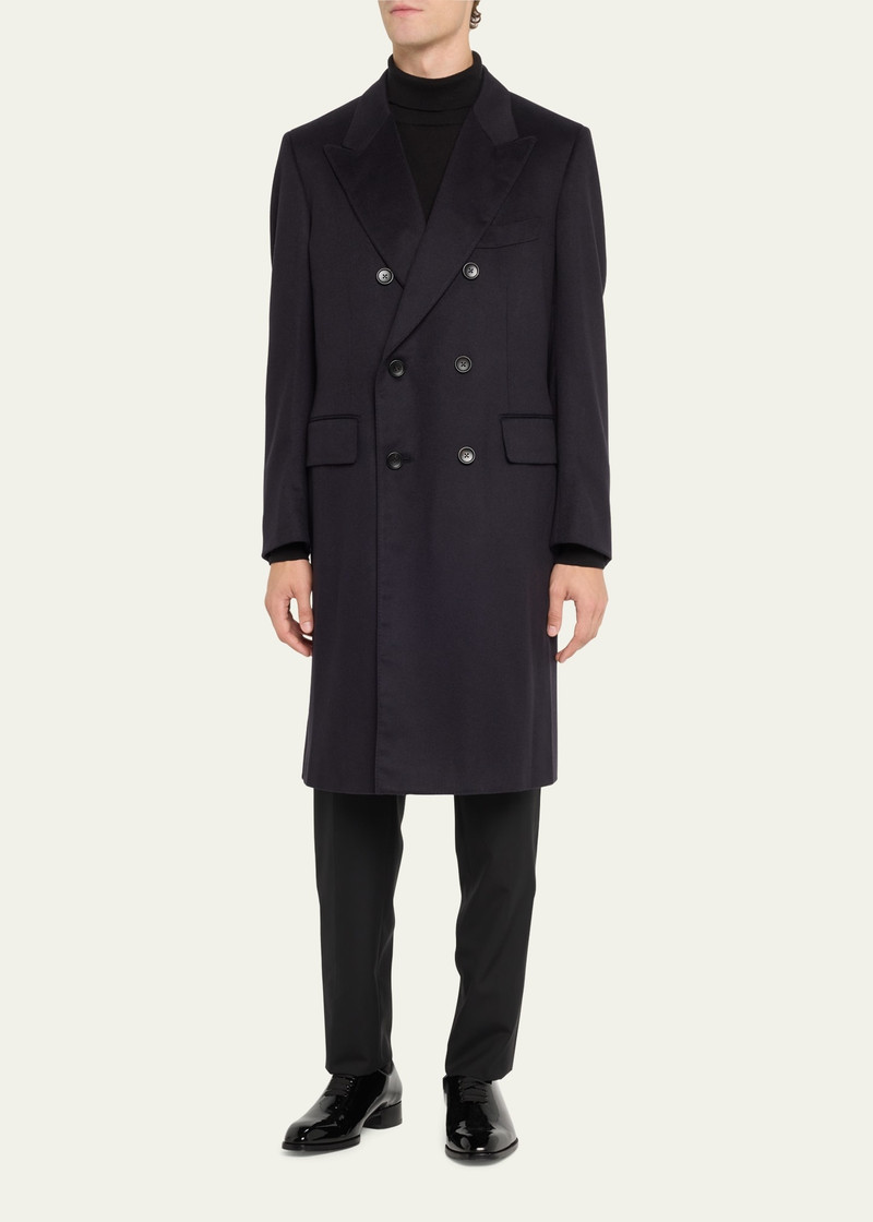 TOM FORD Men's Tailored Cashmere Double-Breasted Overcoat outlook