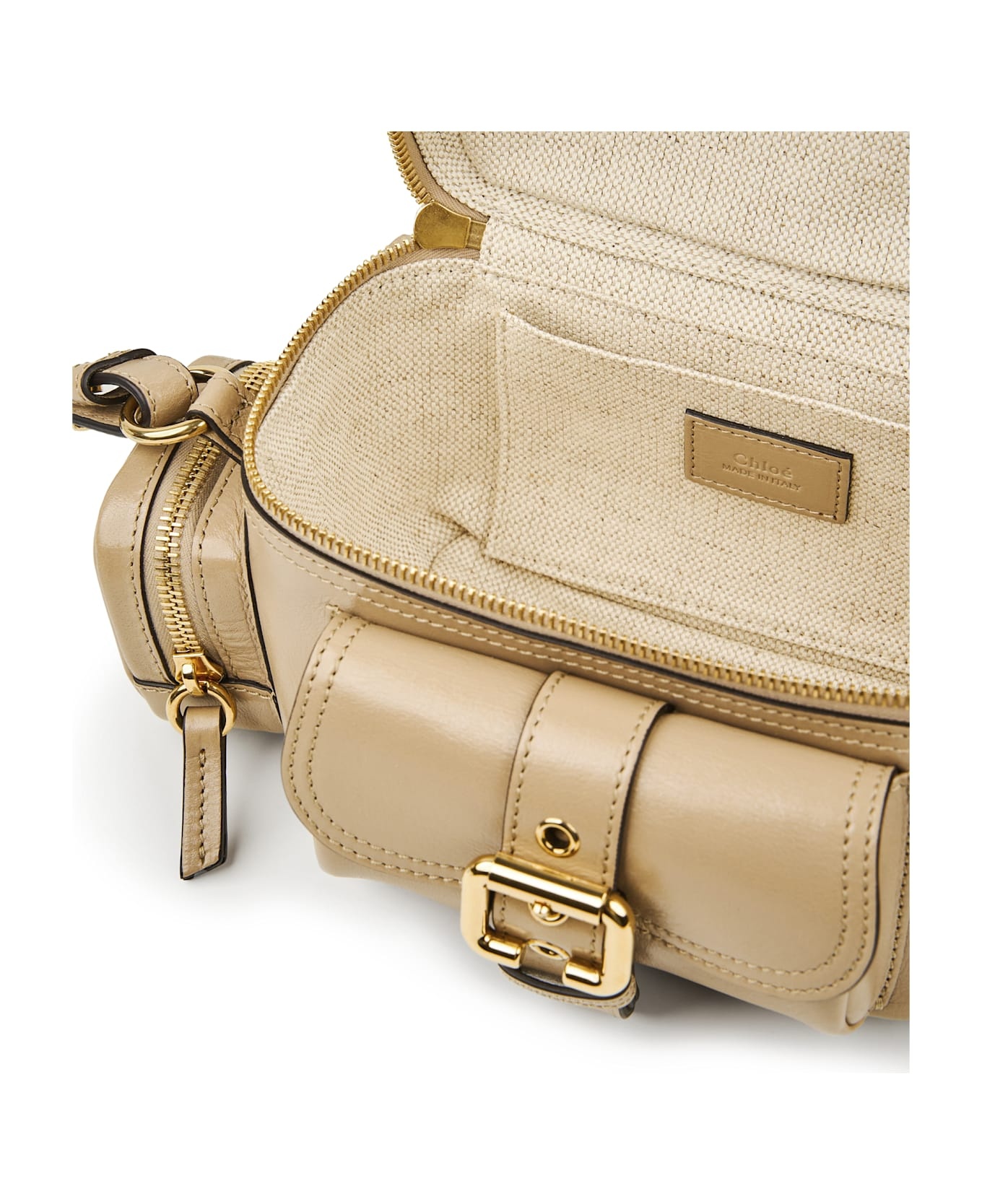 Small Camera Bag In Shiny Leather - 4