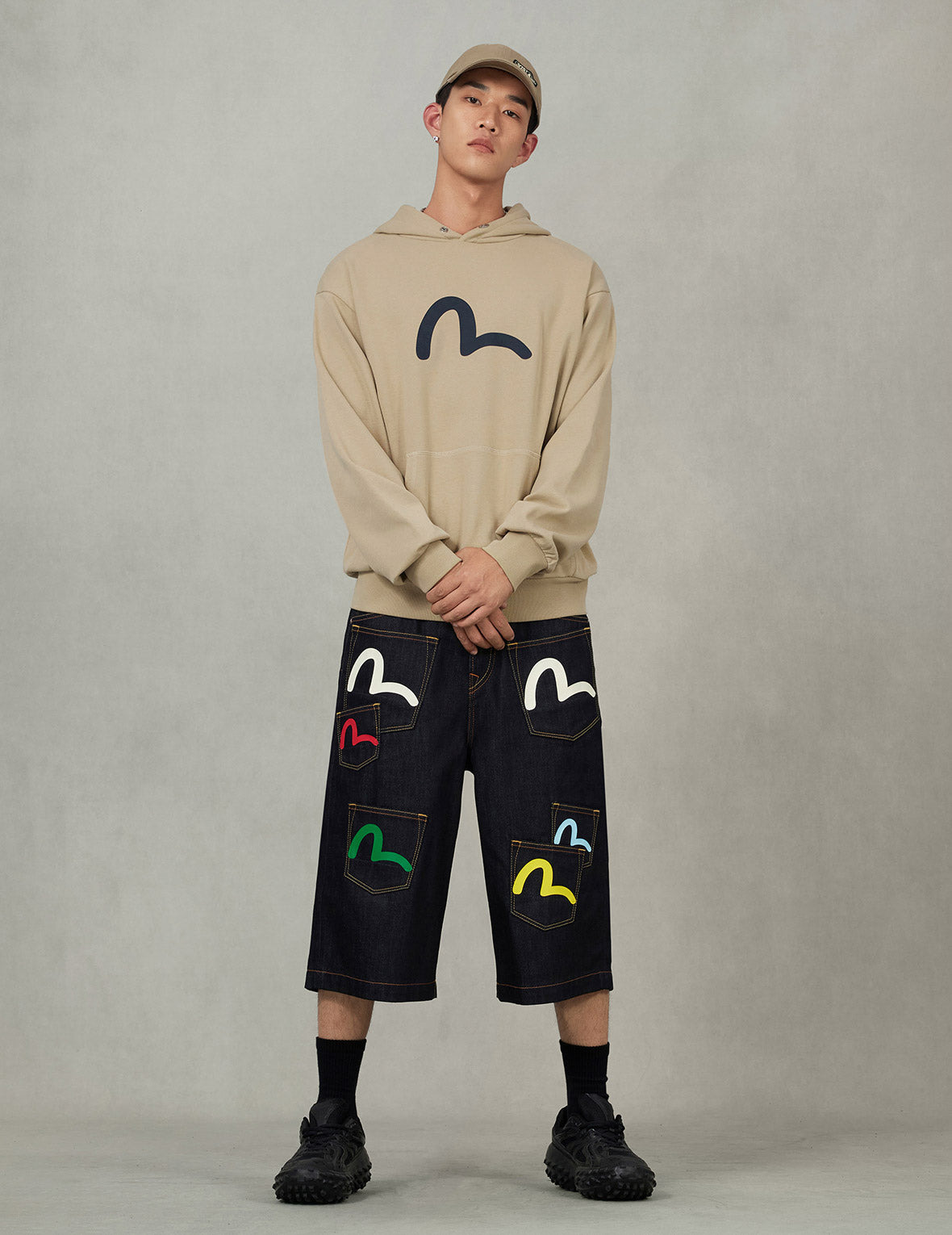 Seagull Print Relax Fit Hoodie - 4