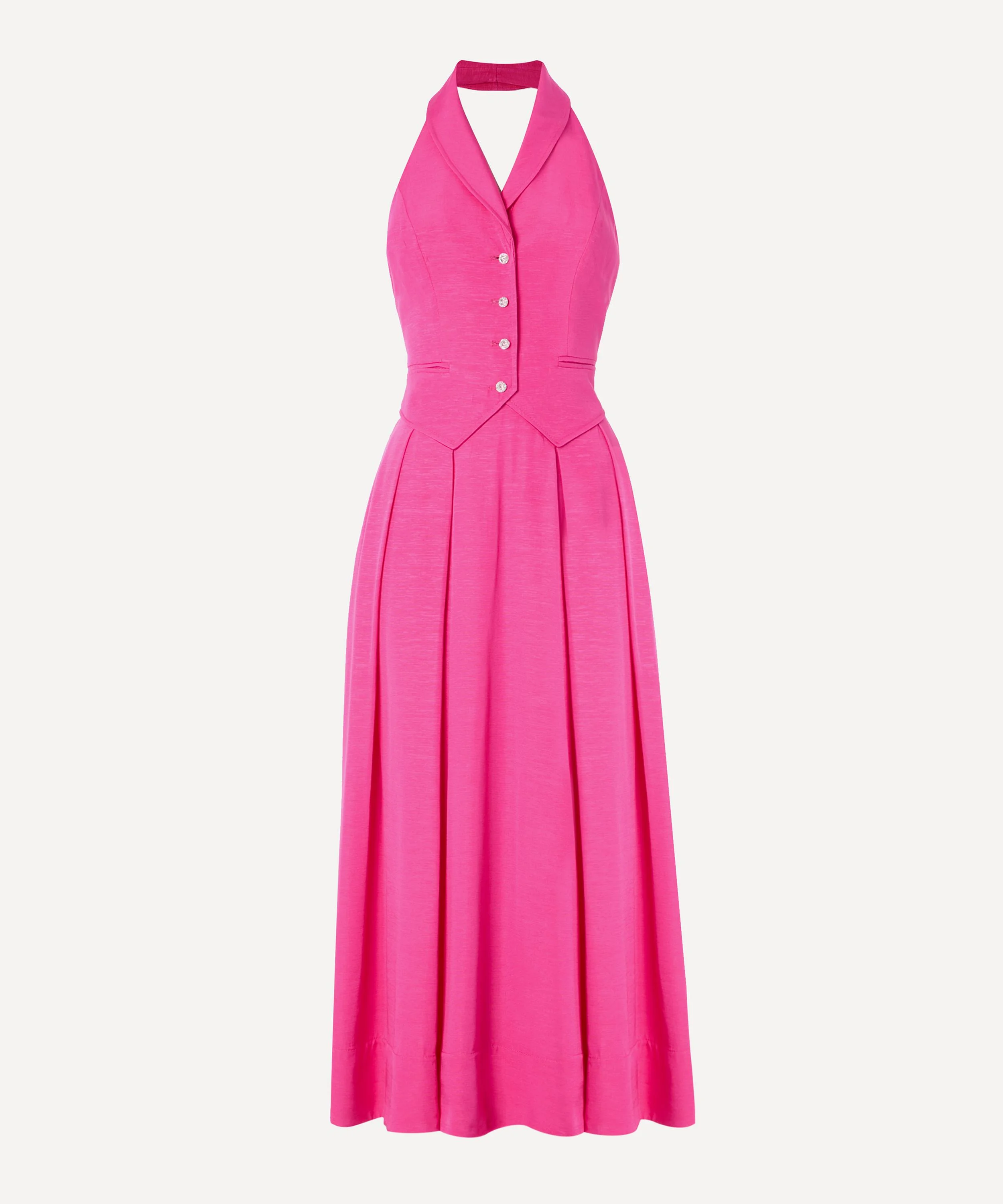 Elodie Fuschia Halter Dress - 1