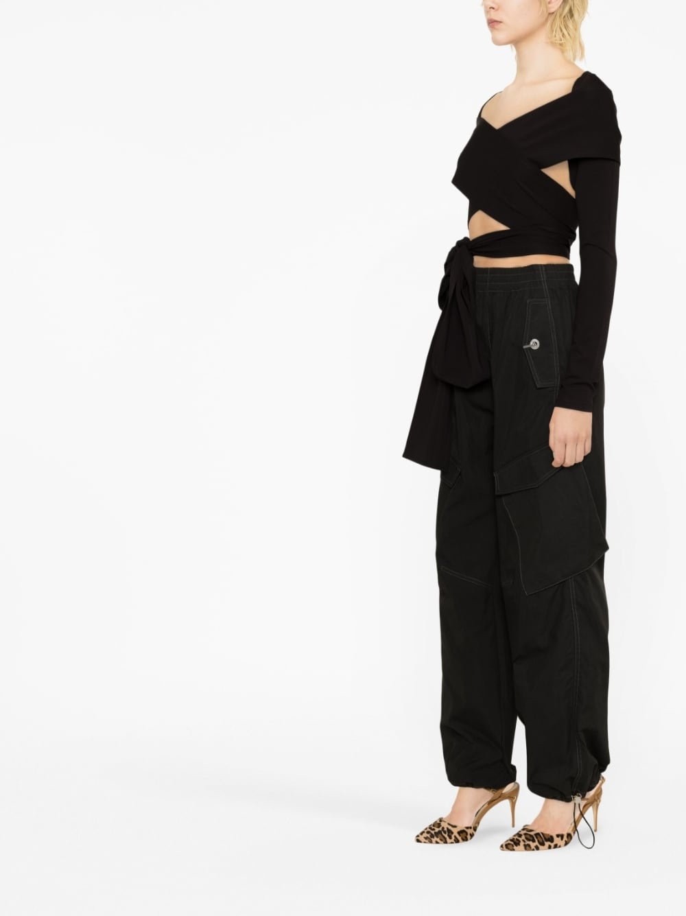 cut-out wrap top - 4