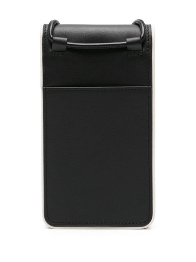 Y-3 logo-print leather phone holder outlook