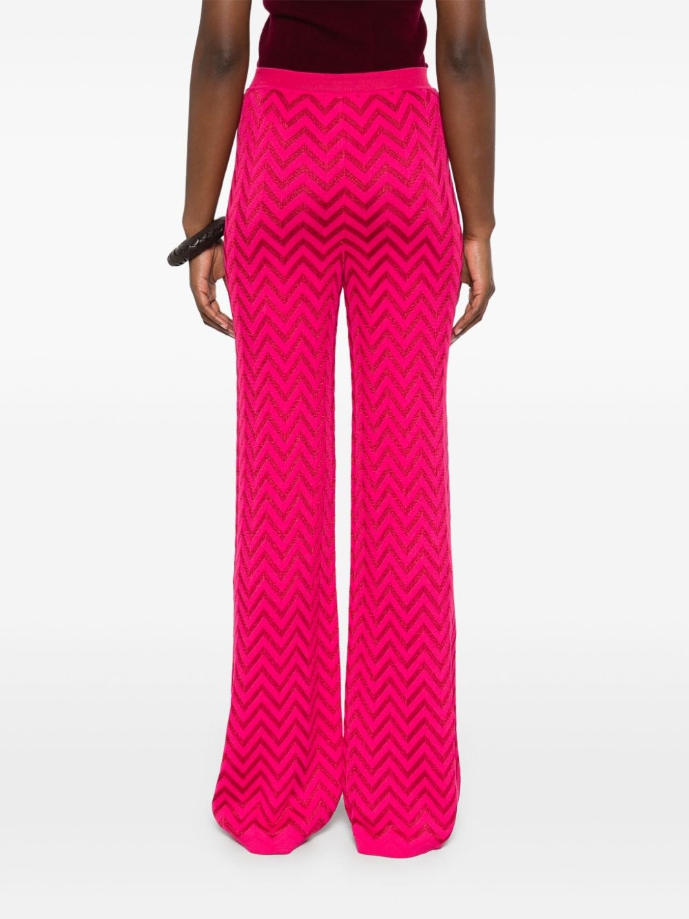 zigzag-pattern trousers - 4