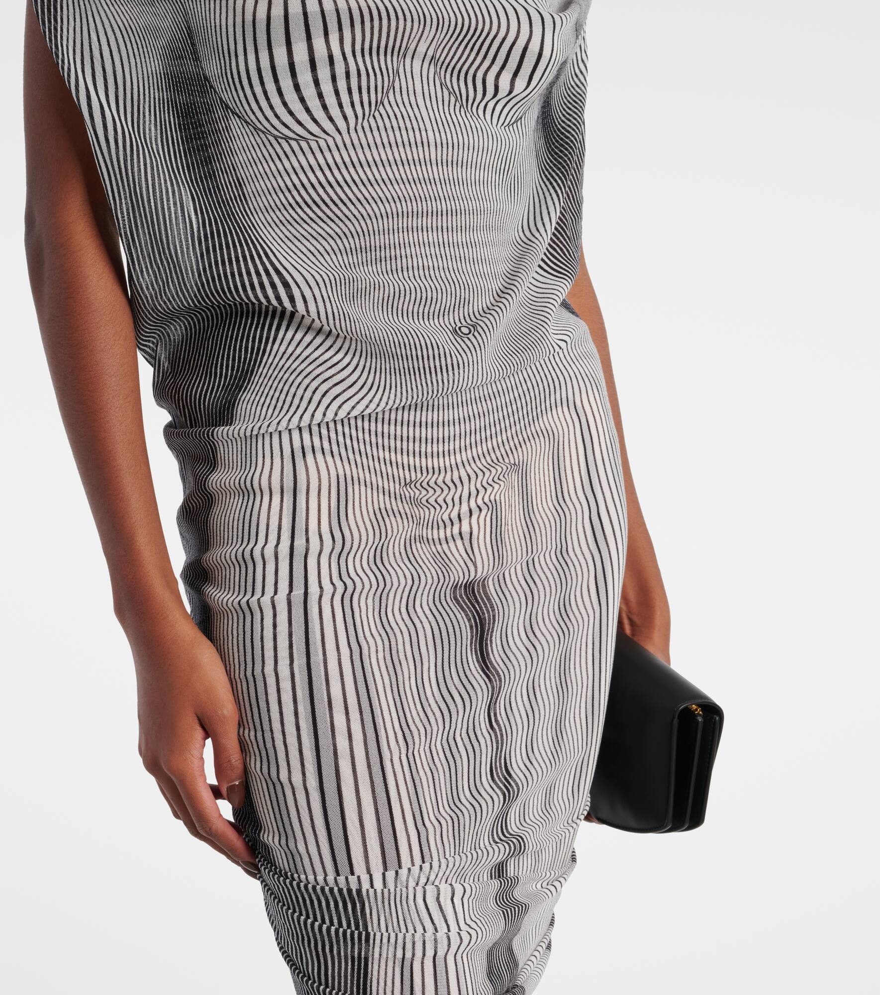Body Morphing draped tulle maxi dress - 5