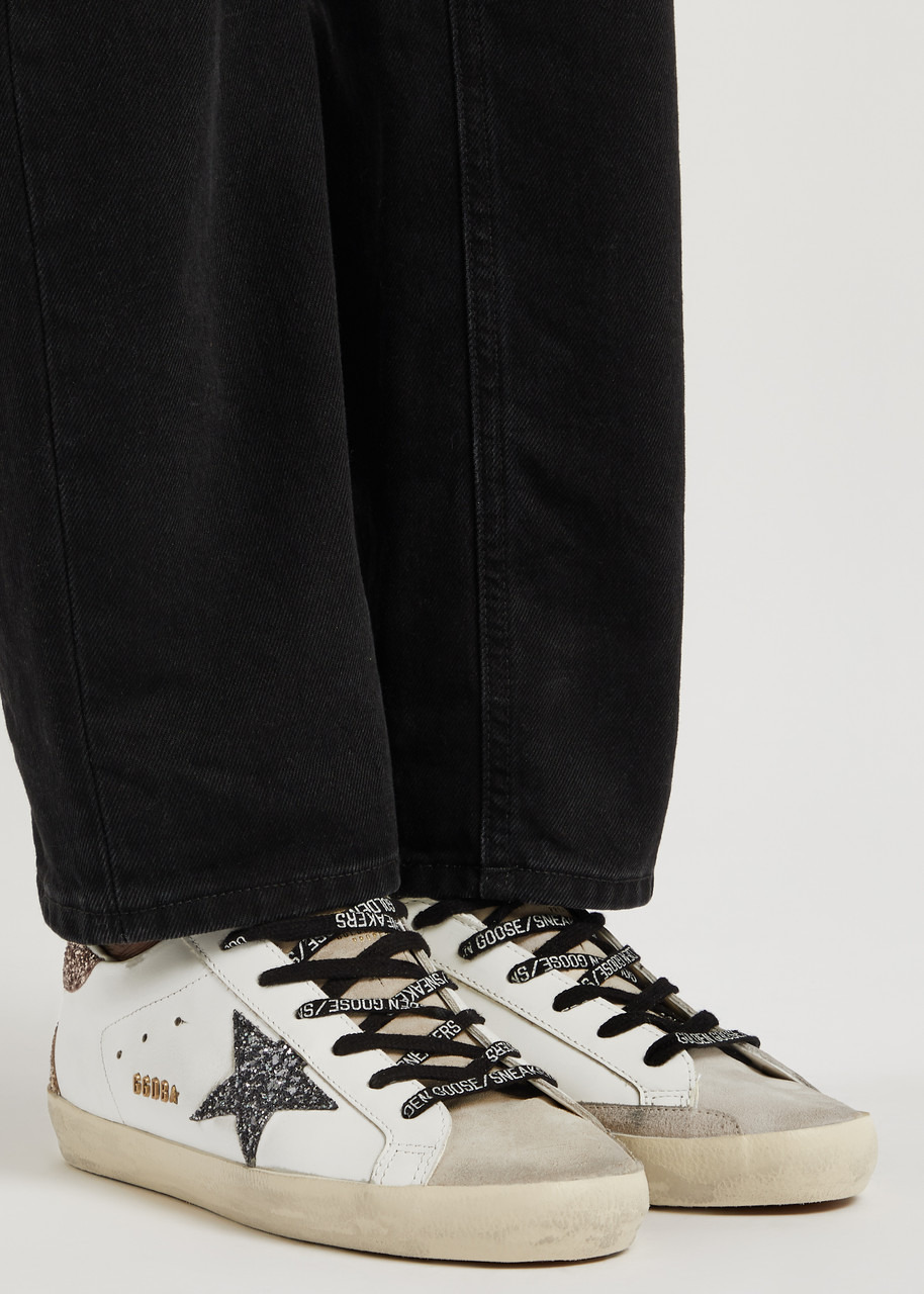 Superstar glittered leather sneakers - 5