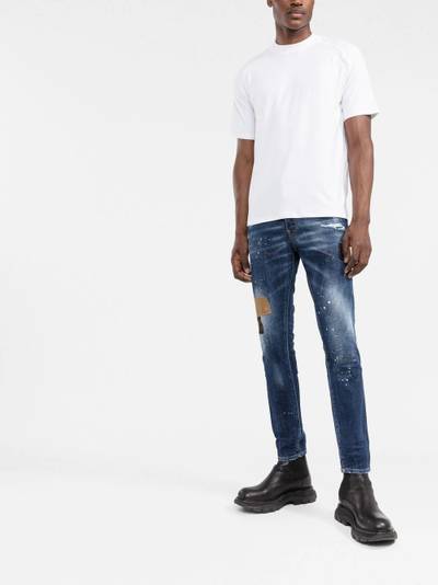 DSQUARED2 paint-splatter detail jeans outlook