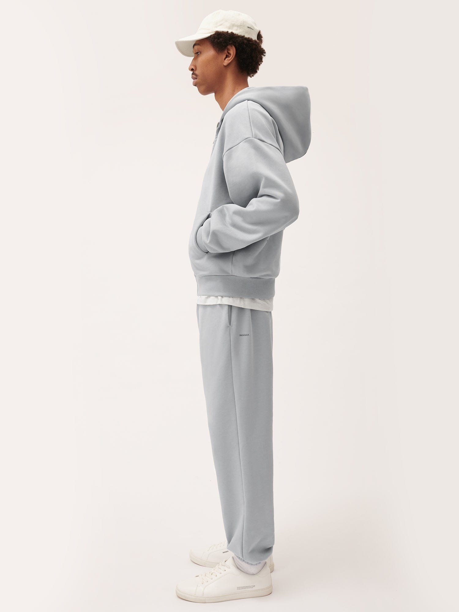 Mens Natural Dye Track Pants - Midnight Fog Grey - 3