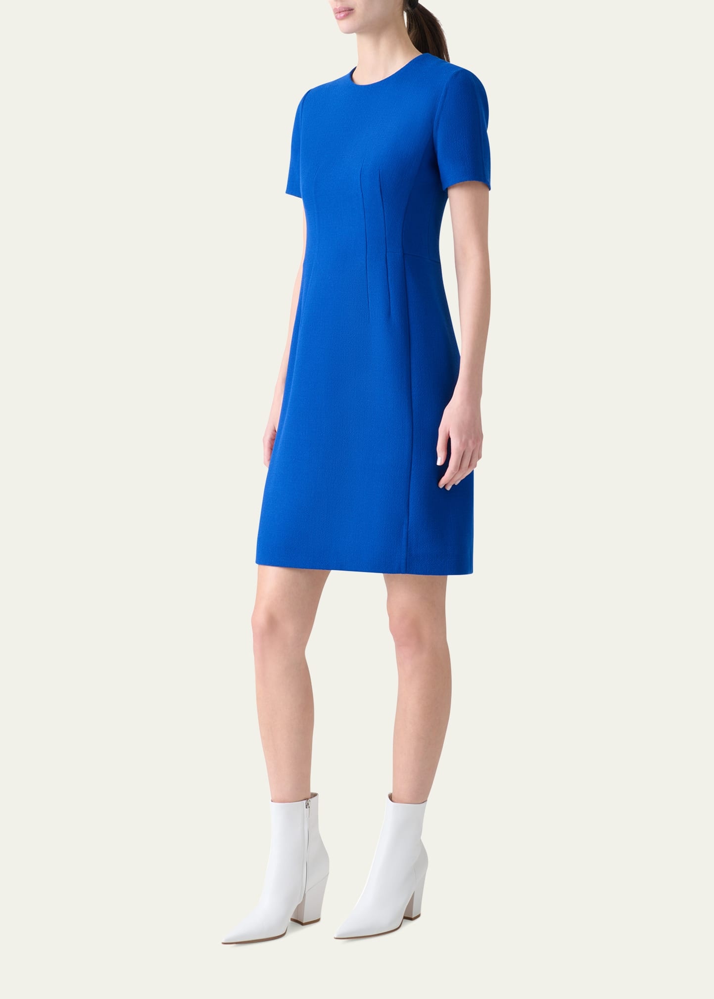 Tailored Wool Crepe Dress - 4