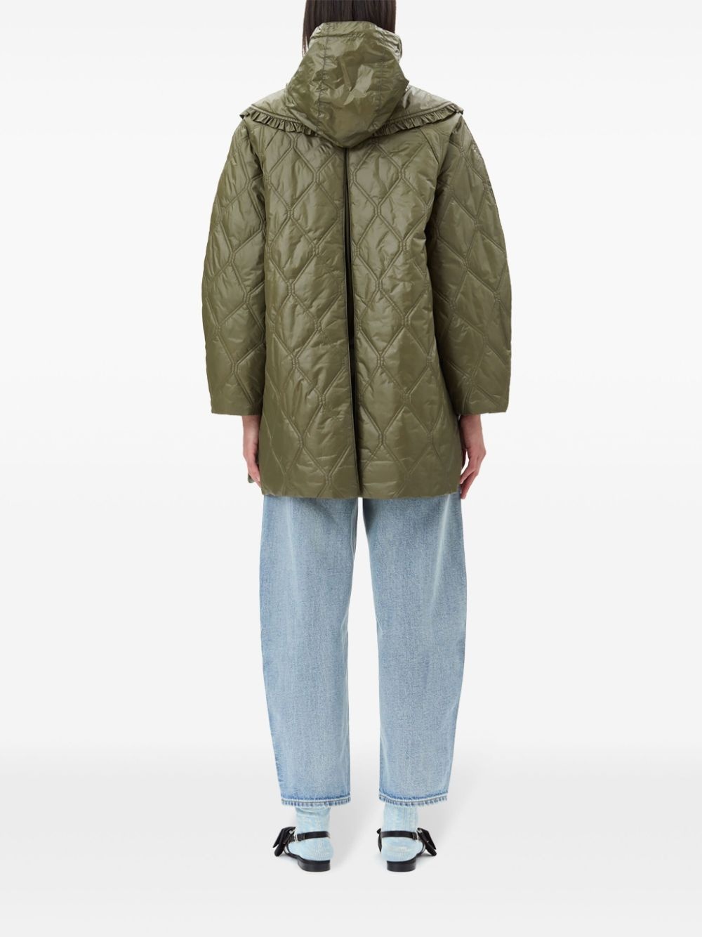 quilted zipped puffer jacket - 4