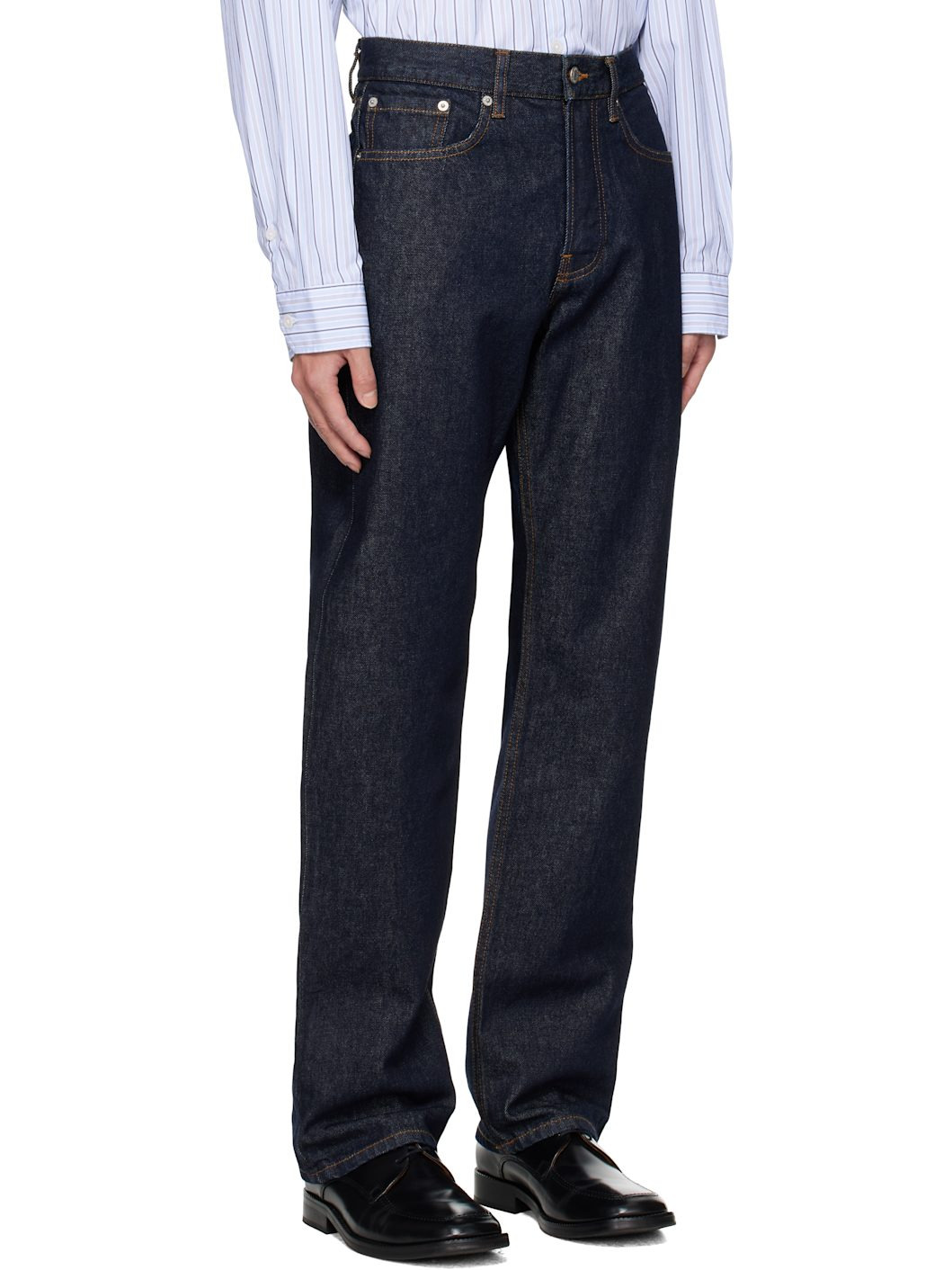 Navy Five-Pocket Jeans - 2