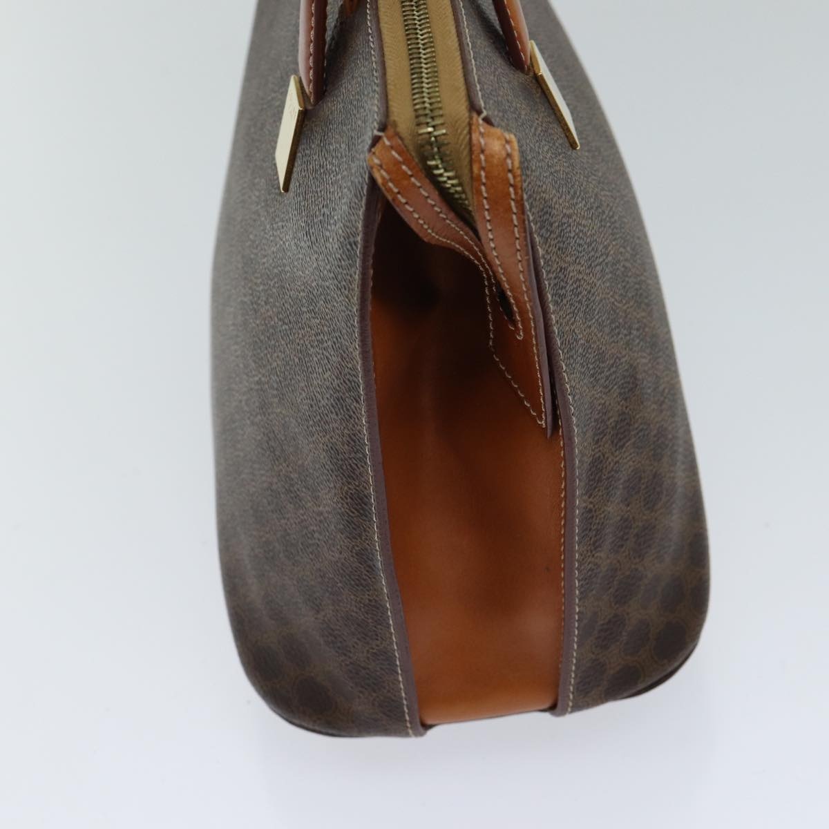 CELINE Macadam Canvas Hand Bag Pvc Brown - 3