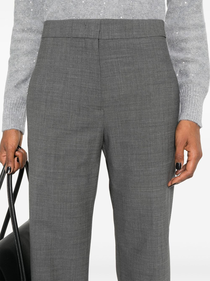 pressed crease straight-leg trousers 5