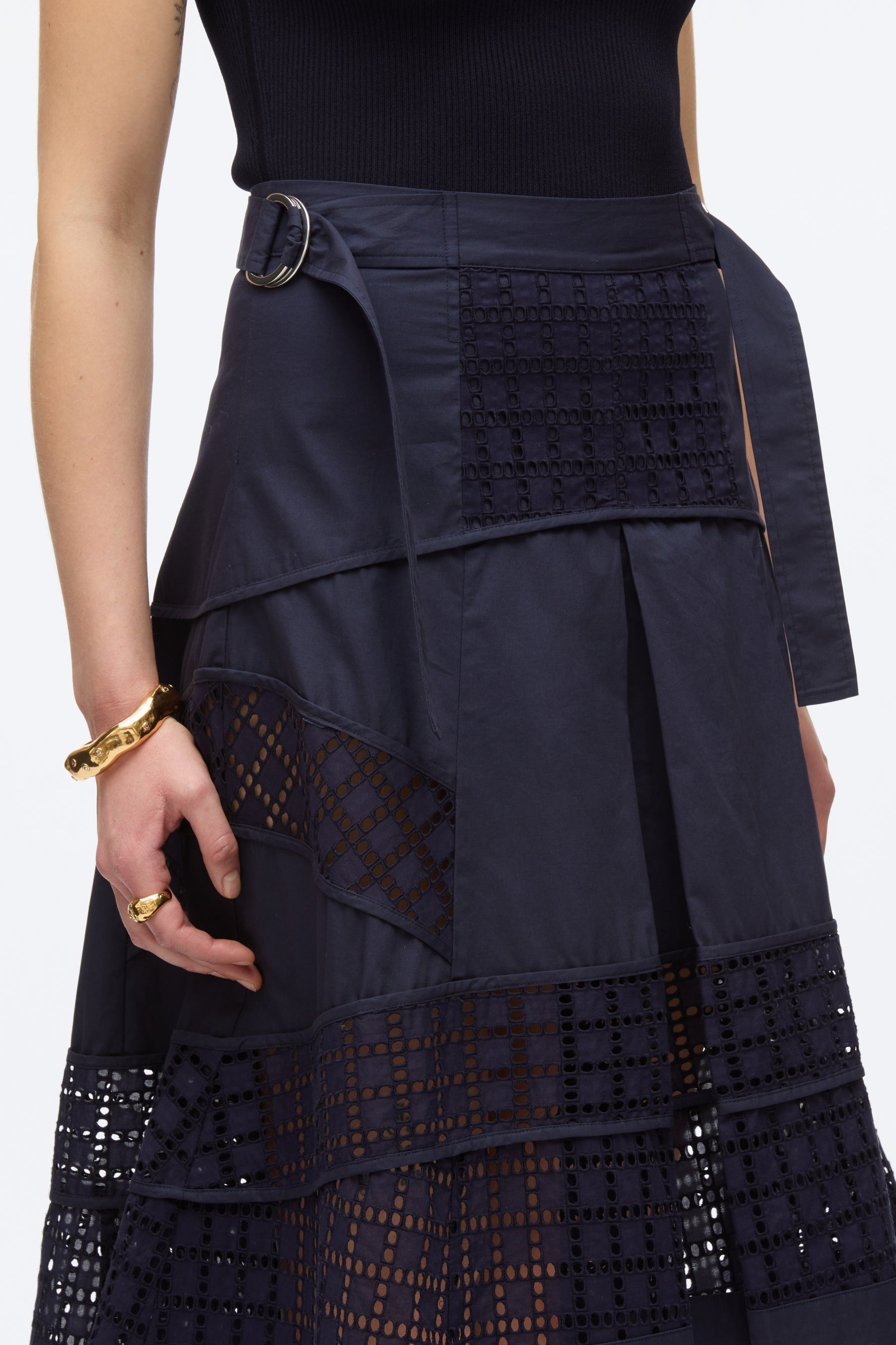 Broderie Anglaise Grid Skirt - 6