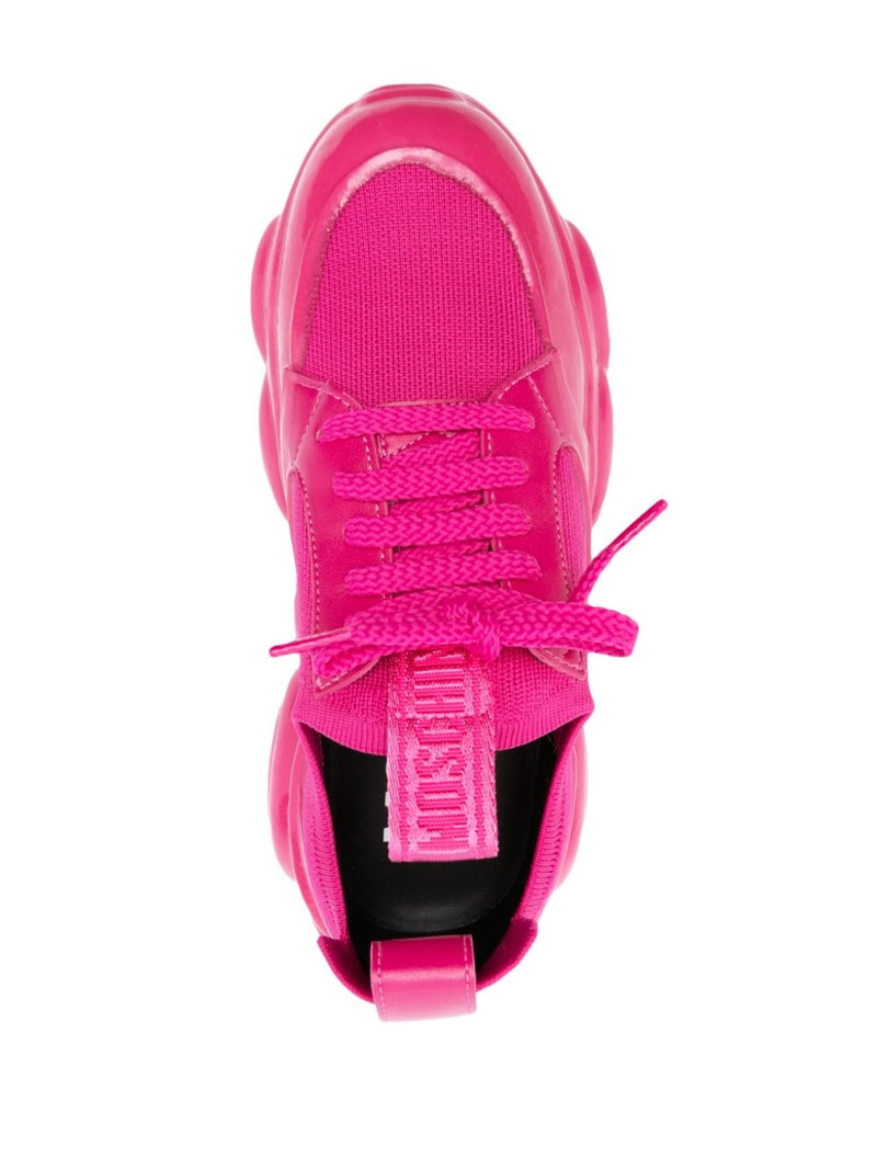 logo-patch leather sneakers 4