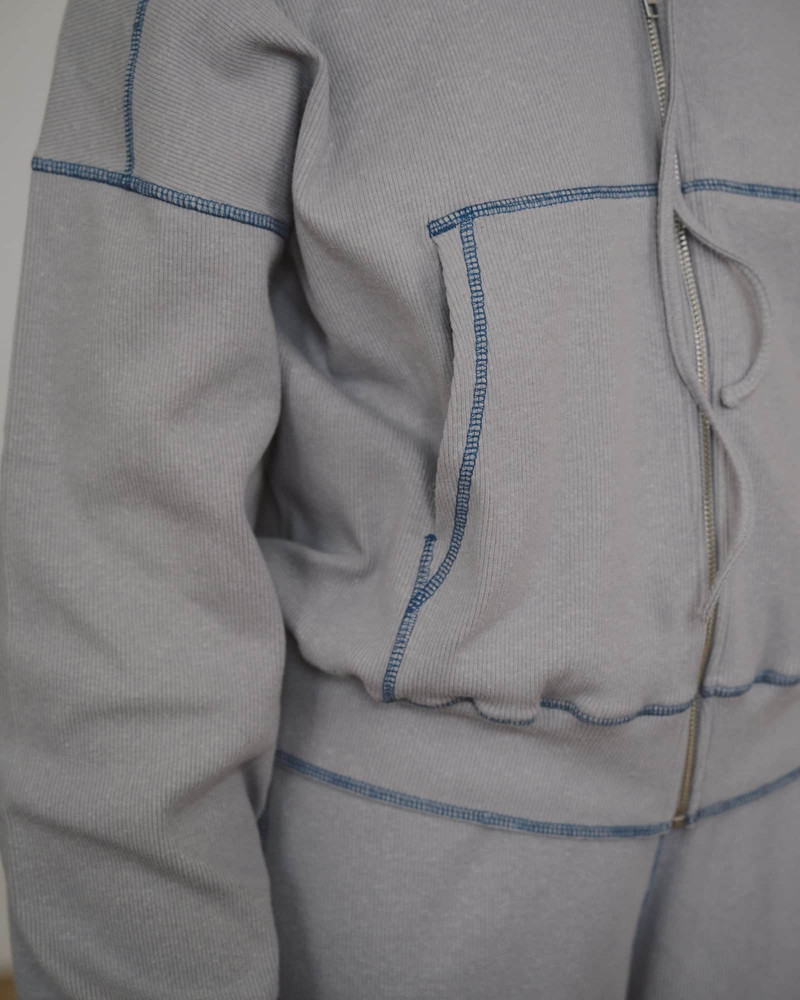 Way Zipped Hoodie - Organic Cotton Rib 8