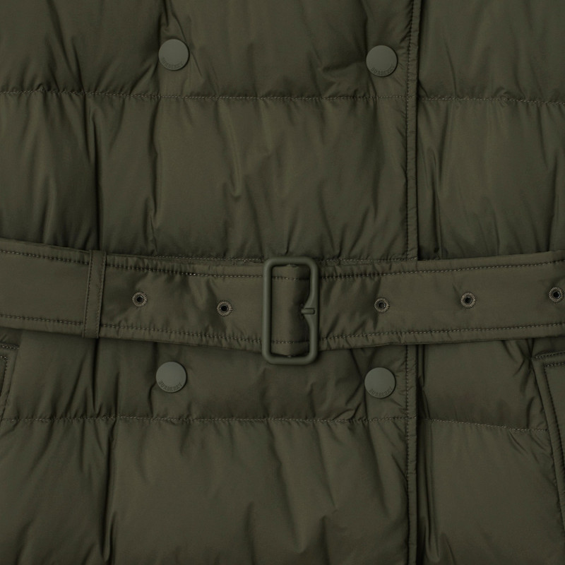 Long Nylon Hooded Puffer Coat 5