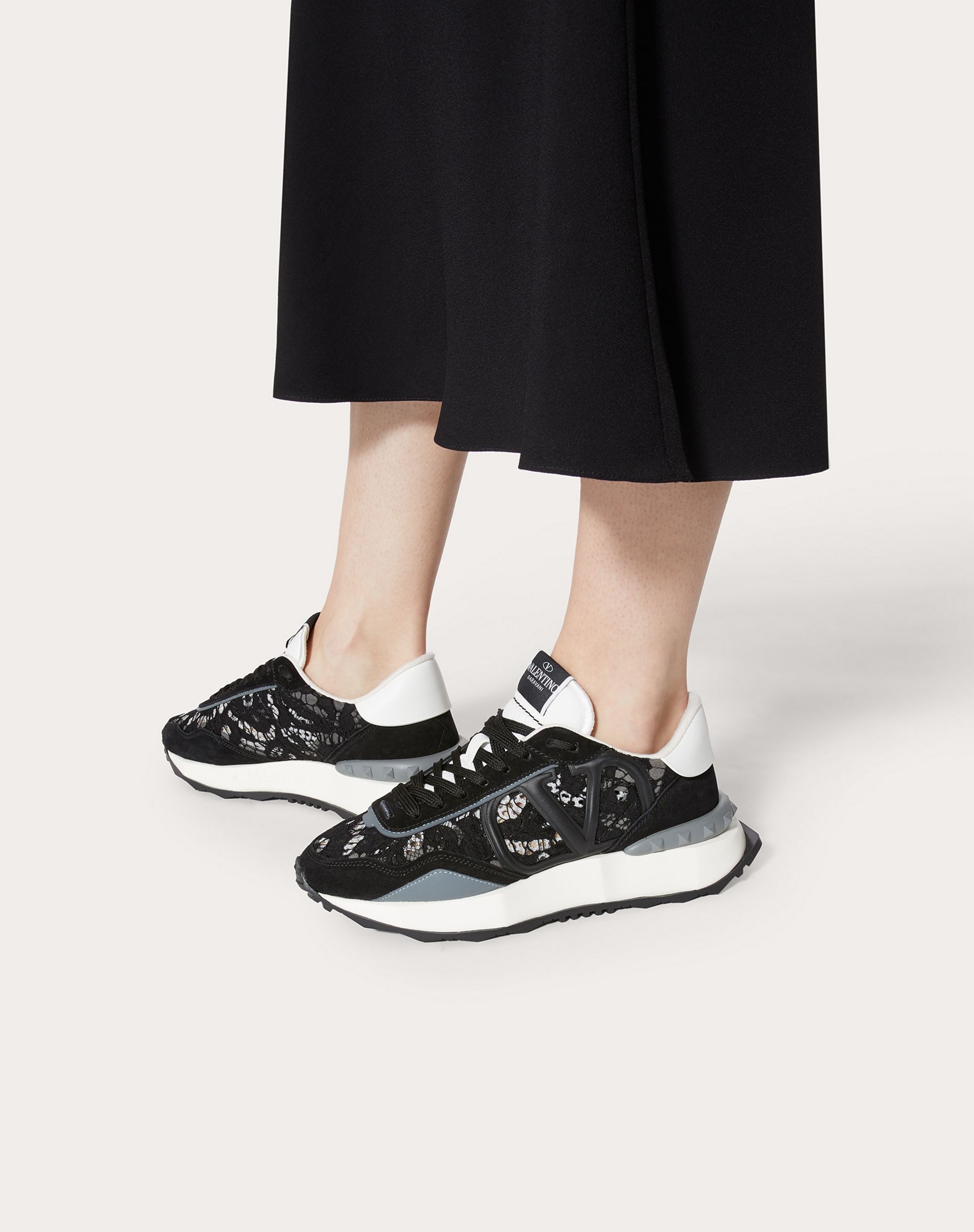 LACE AND MESH LACERUNNER SNEAKER - 6