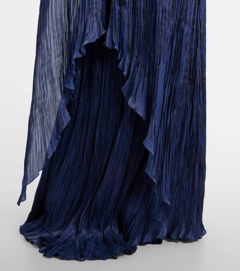 Pleated caped corset gown 8