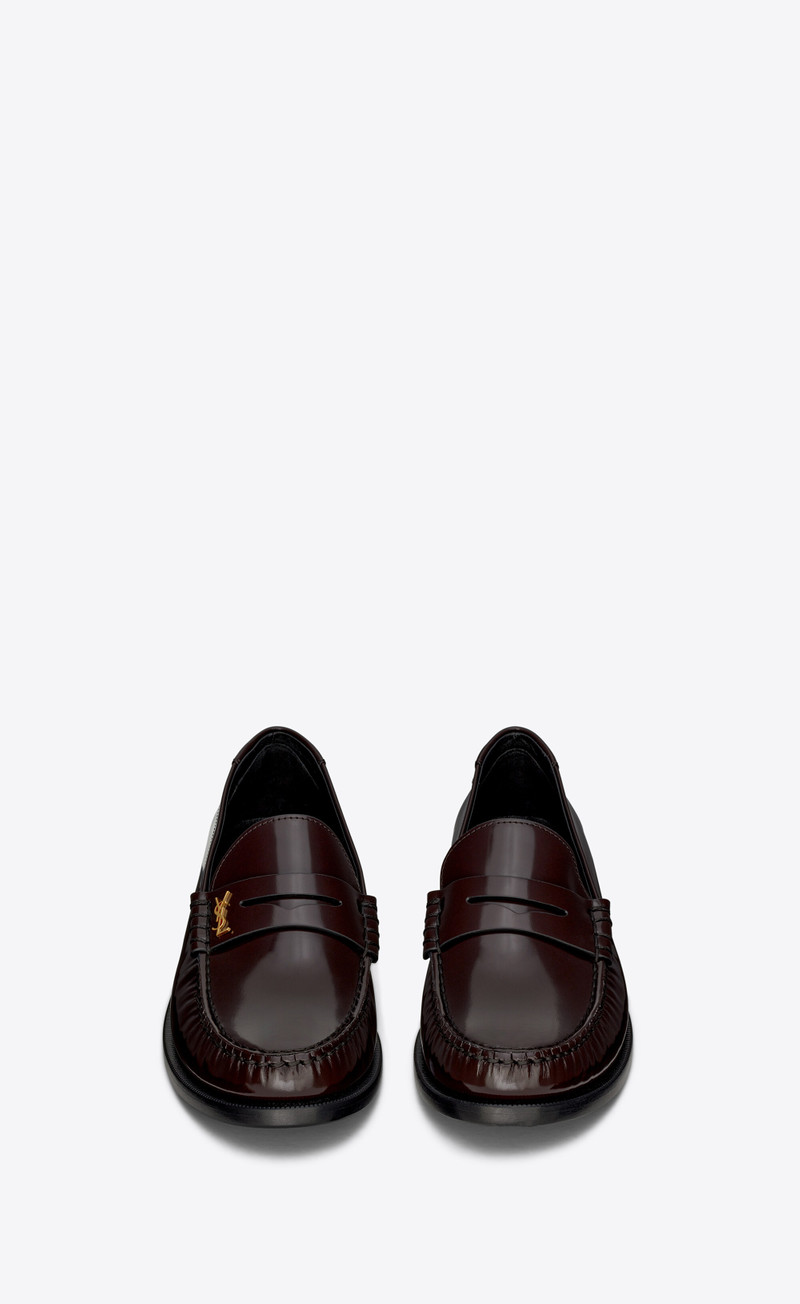 SAINT LAURENT le loafer monogram penny slippers in smooth leather outlook