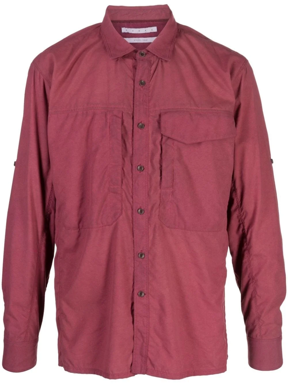 spread-collar button-up shirt - 1