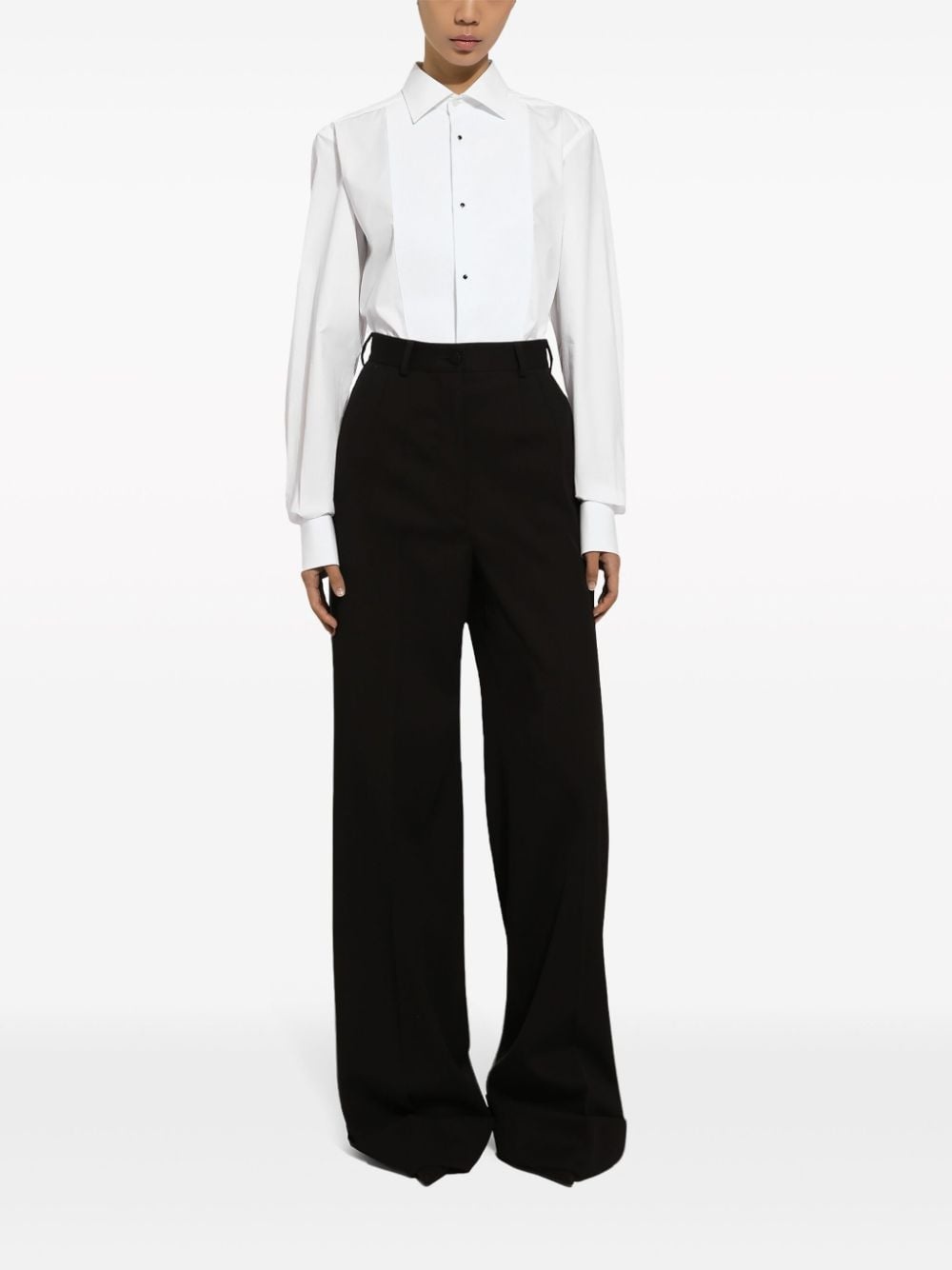 bib-front cotton shirt - 3