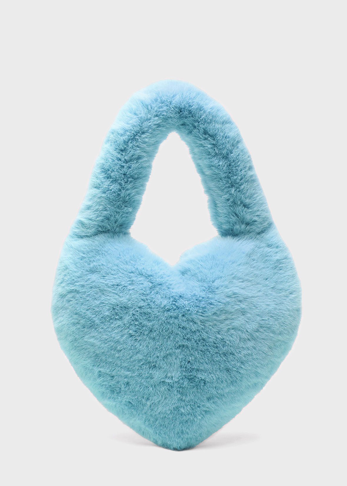 HEART BAG IN FAUX FUR WITH B MONOGRAM PIN - 3