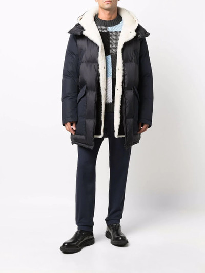 Yves Salomon detachable collar padded coat outlook