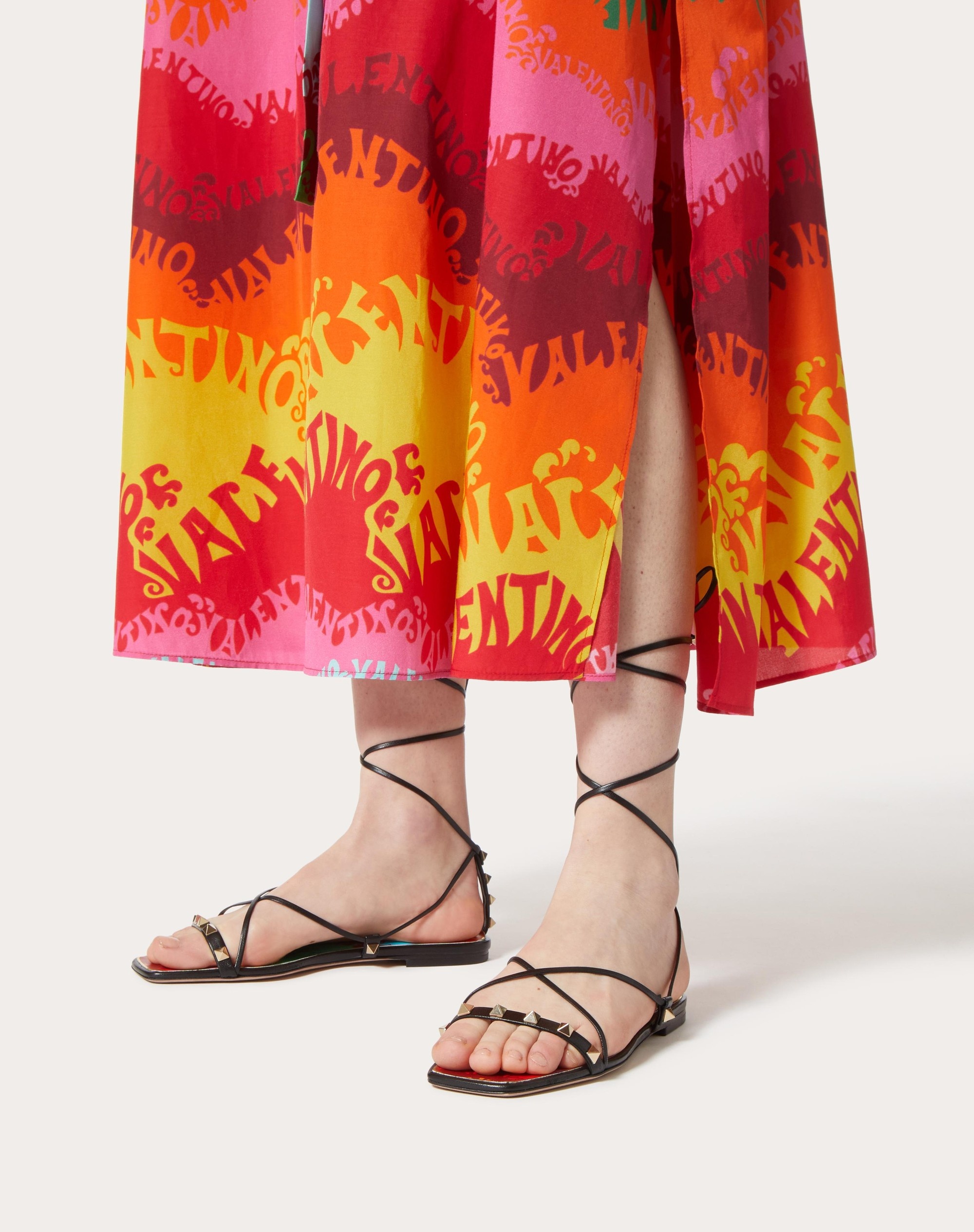 FLAT NAPPA LEATHER SANDALS - 6