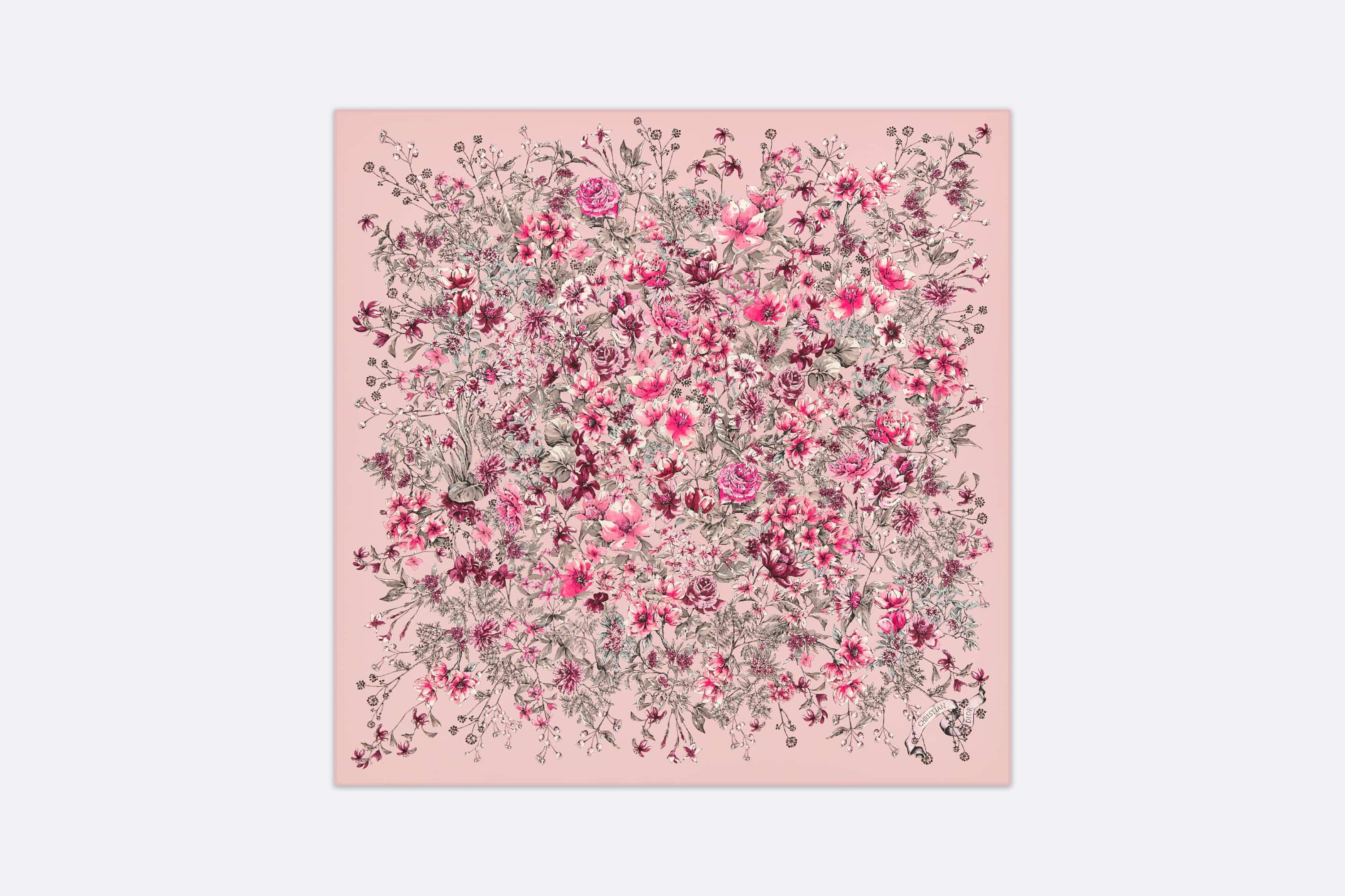 【使い方自由★】Dior D-Floral 90 スクエアスカーフ Dior D-Floral 90 Square Scarf | dior | REVERSIBLE