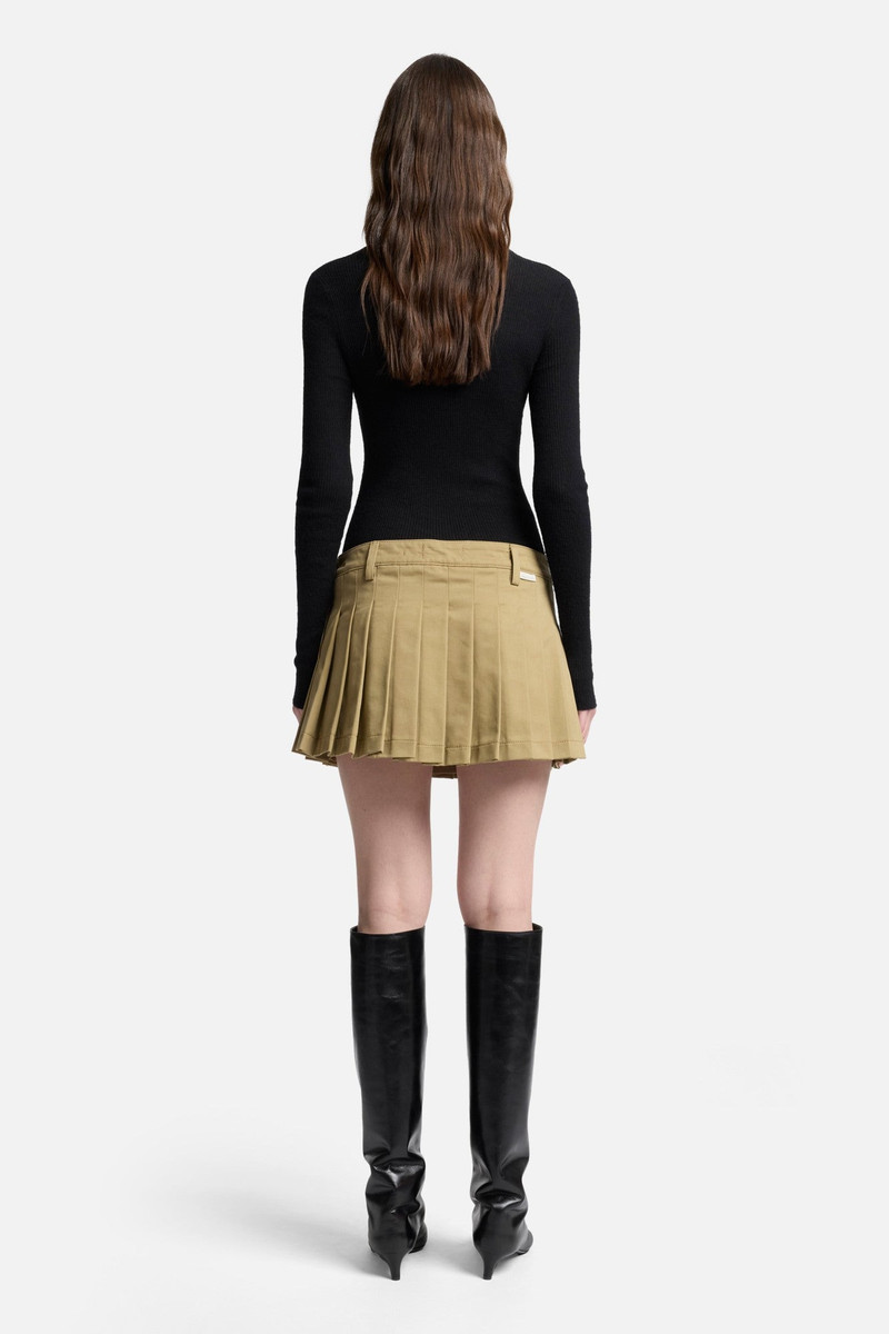 PLEATED MINI SKIRT in Comfort Twill 5