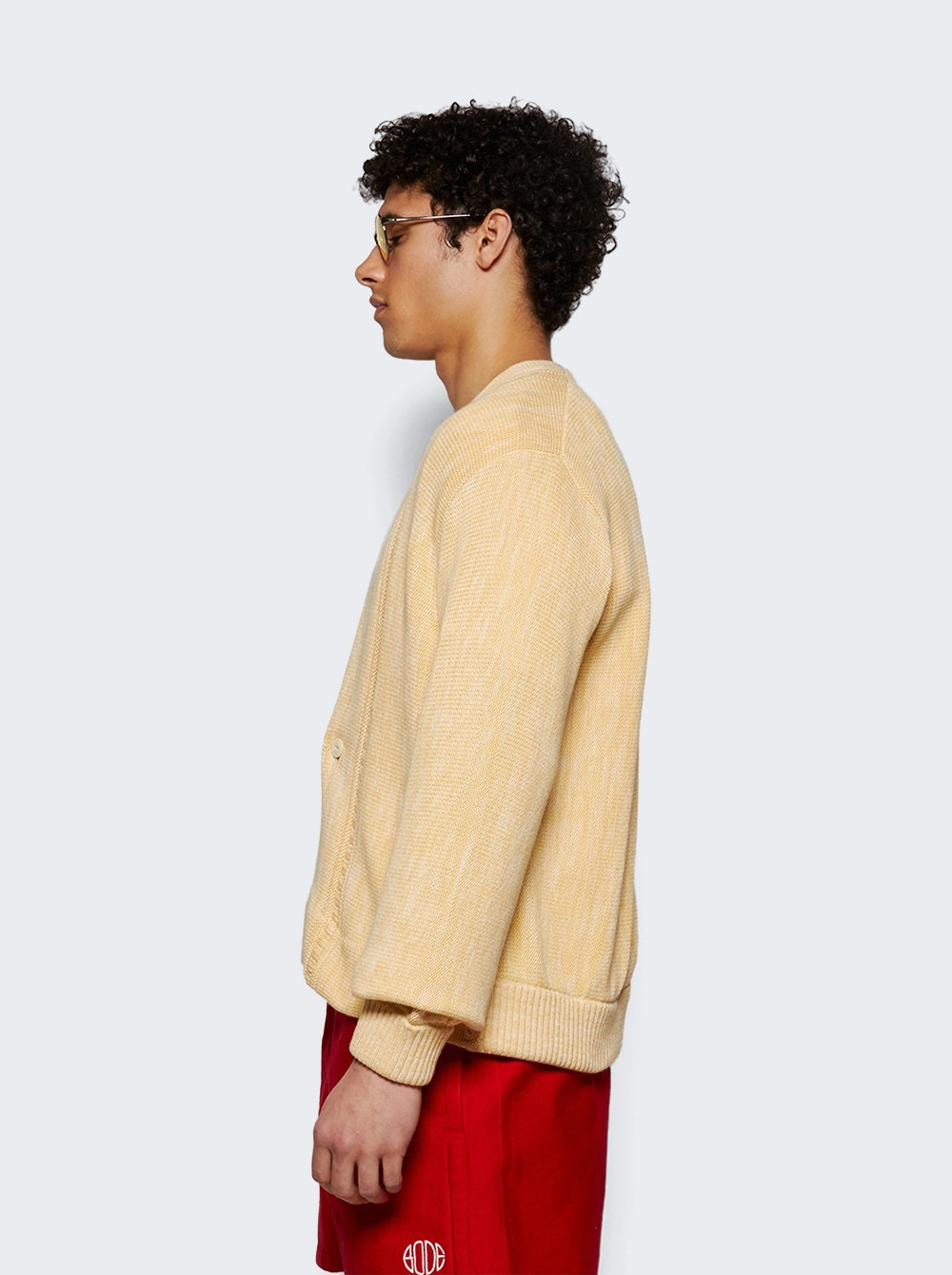 Double Breasted Cardigan Marled Ivory - 3