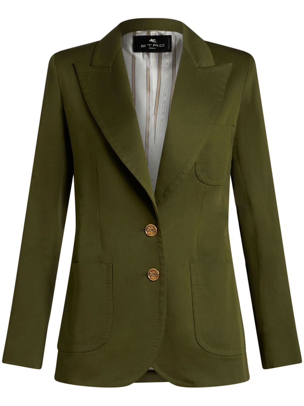 Pegaso-buttons single-breasted blazer - 1