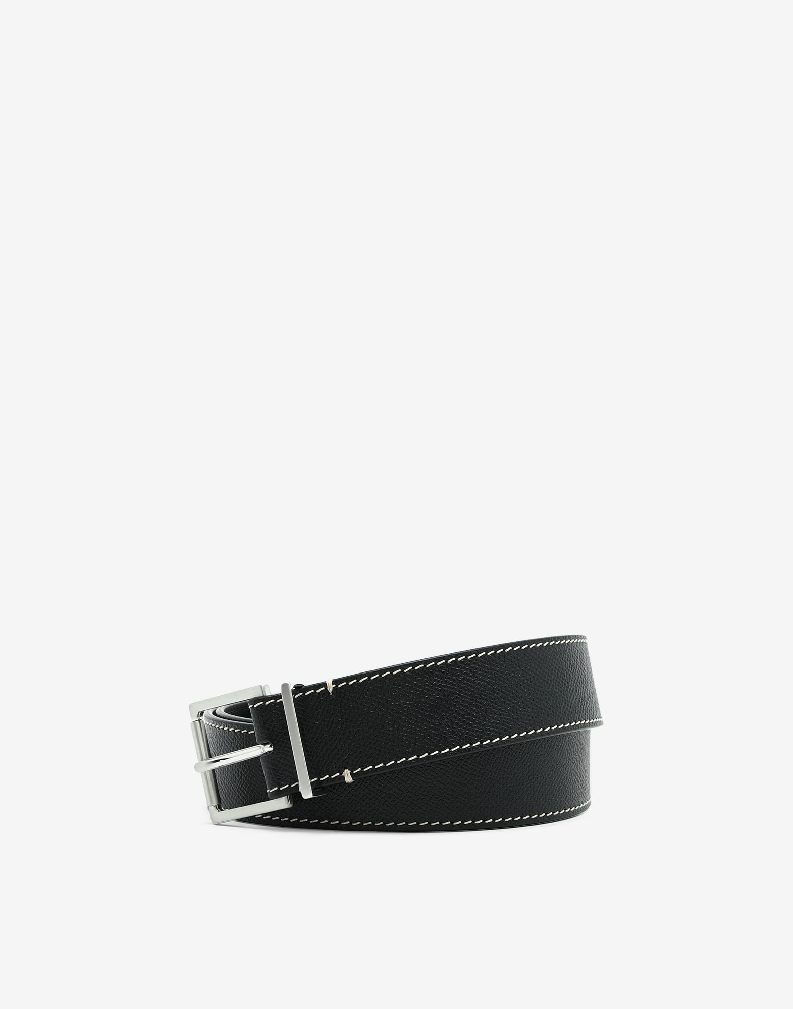 Grainy leather belt - 1