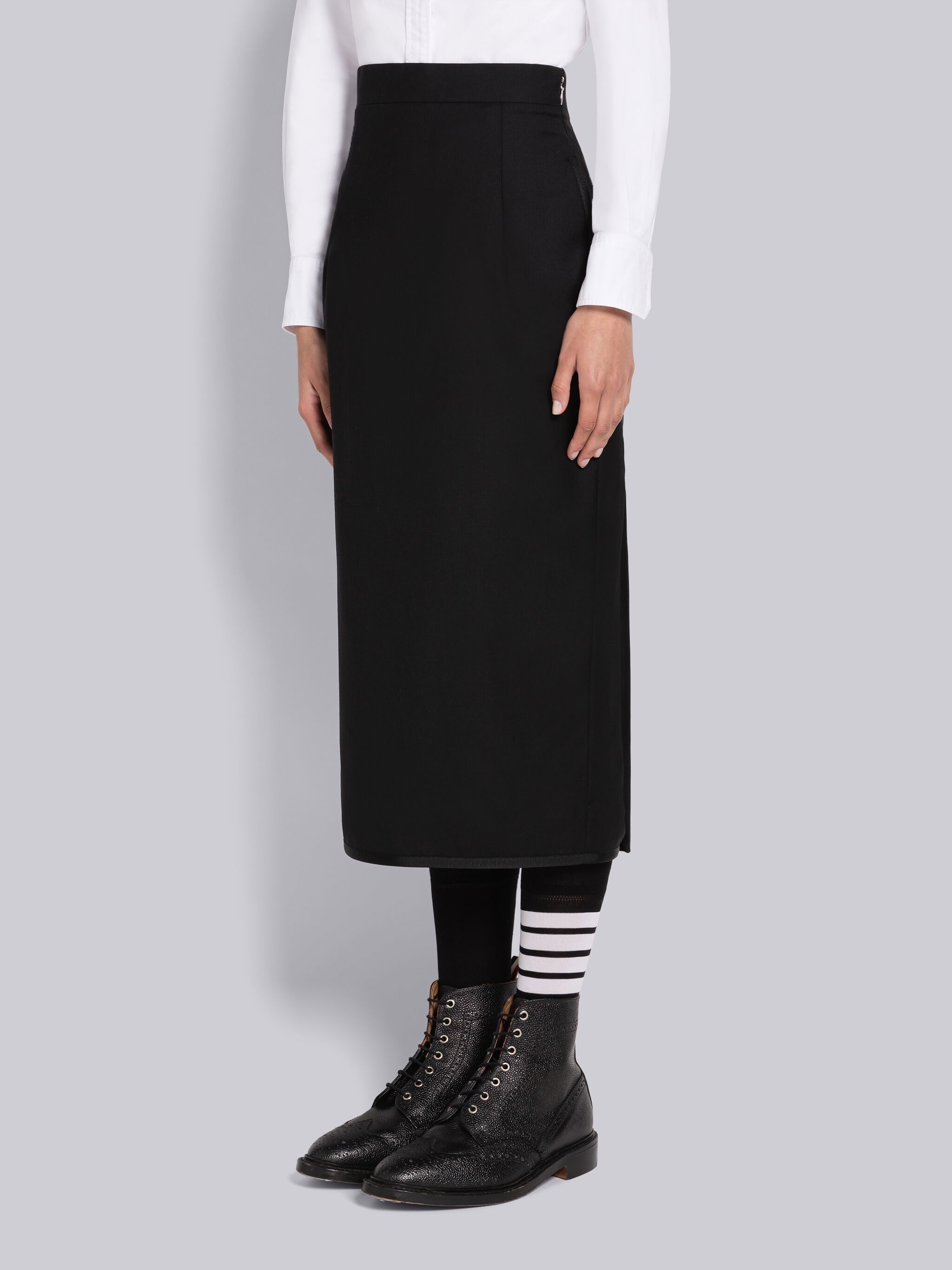 SUPER 120'S TWILL HOLIDAY HIGH WAISTED PENCIL SKIRT - 2