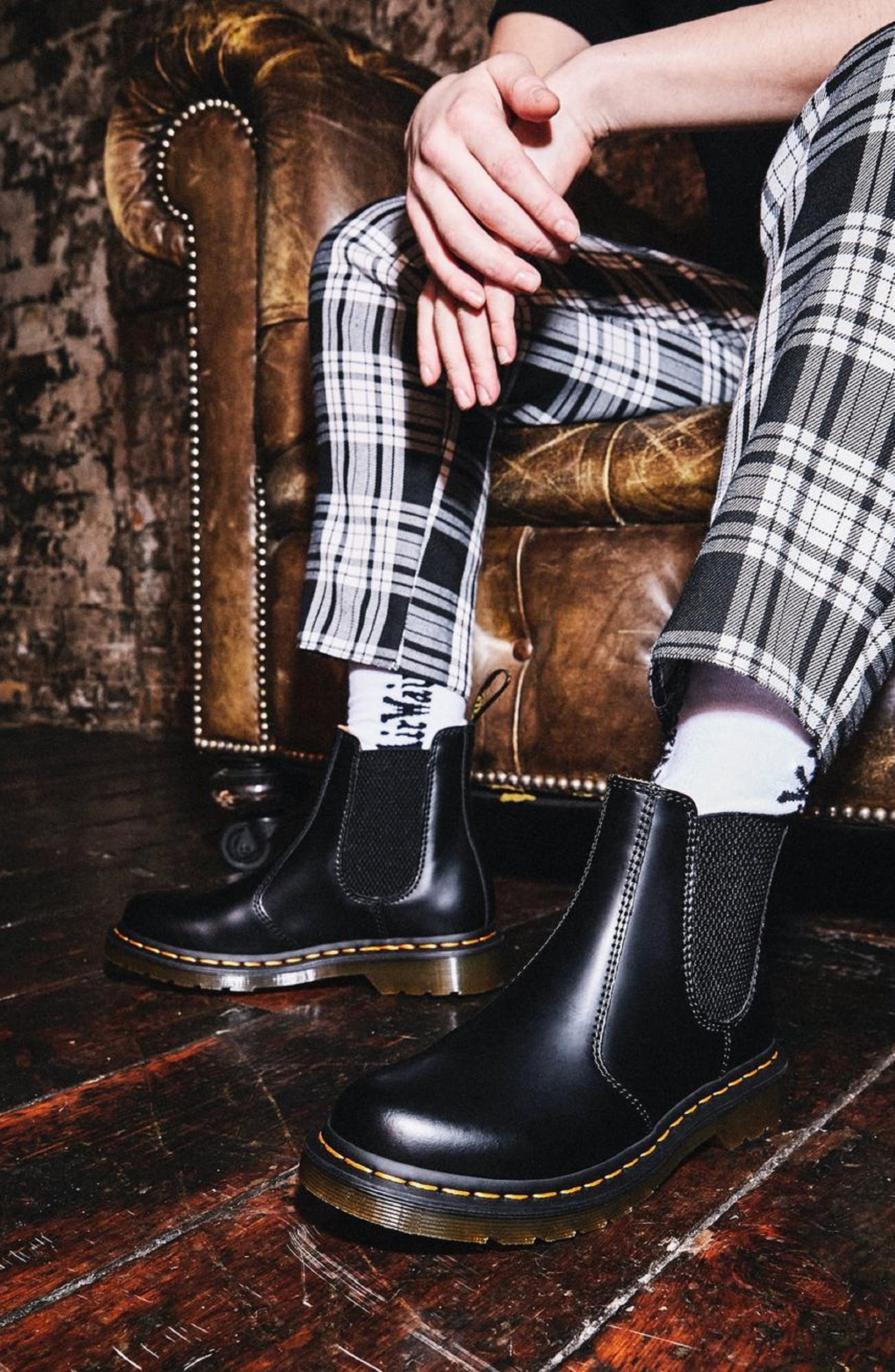 Dr. Martens 2976 Chelsea Boot in Black/Black at Nordstrom - 6