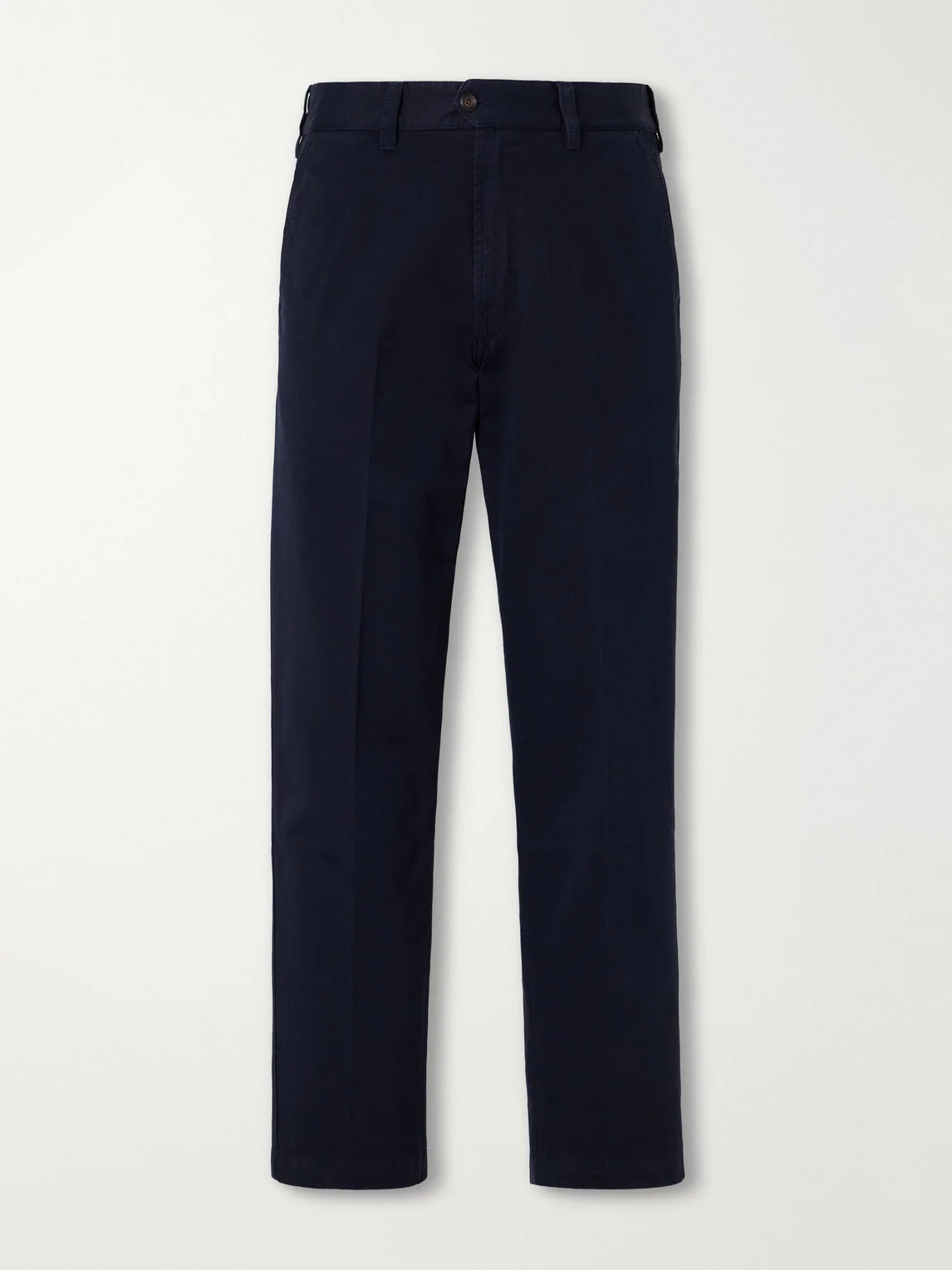 Straight-Leg Cotton Trousers - 1