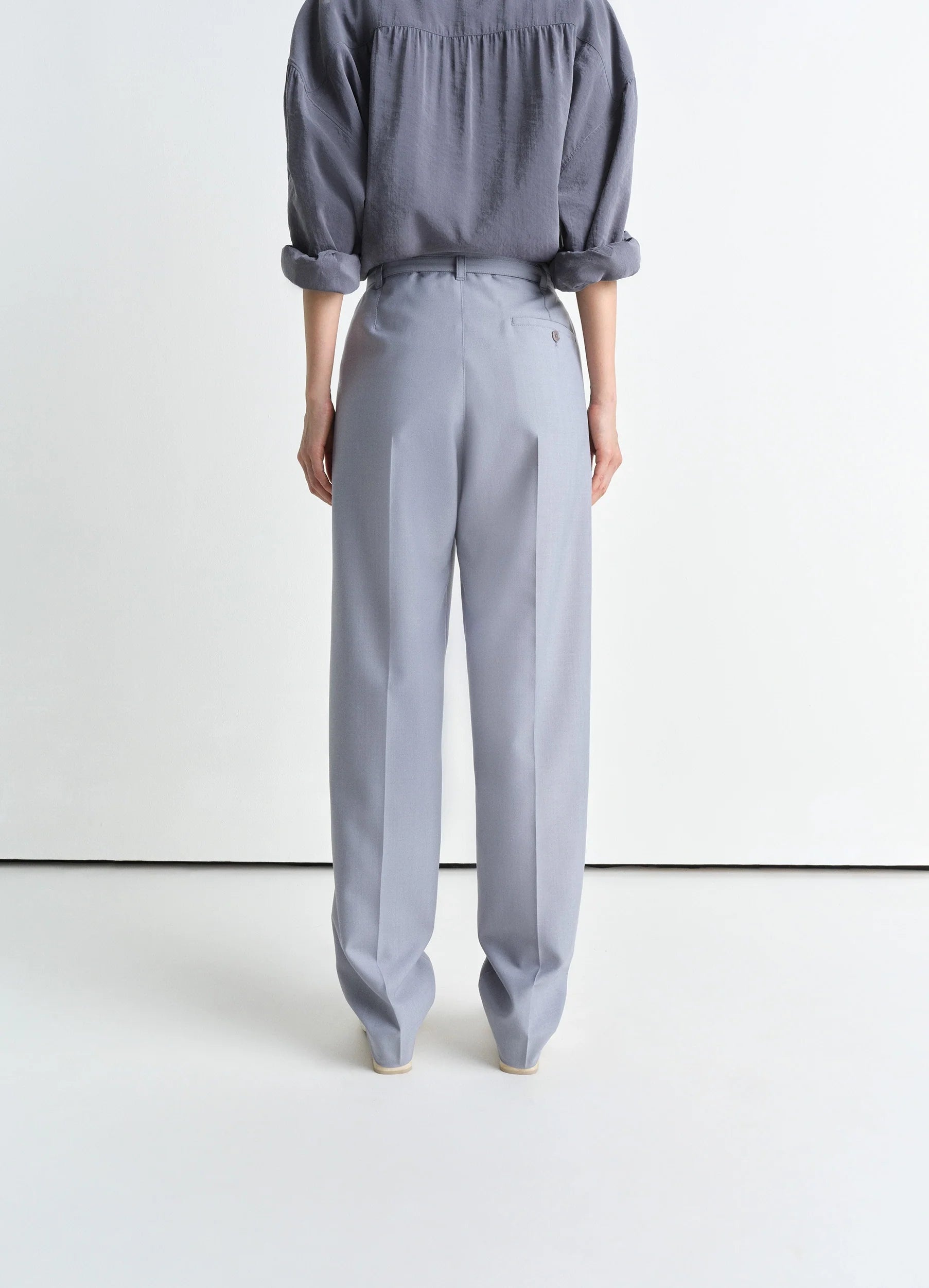 BELTED TAILORED PANTS - 3