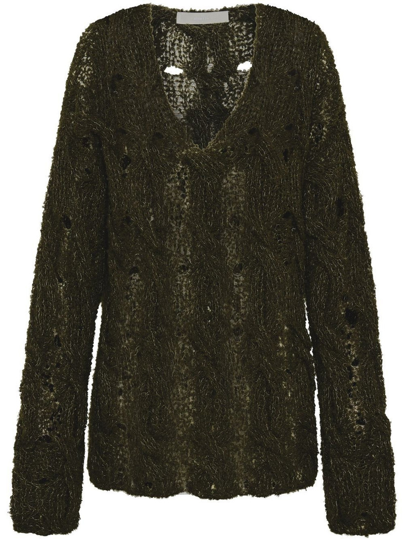 cable-knit boucle jumper 1