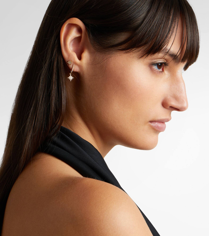 STONE AND STRAND Northern Star 10kt gold earrings with diamonds outlook