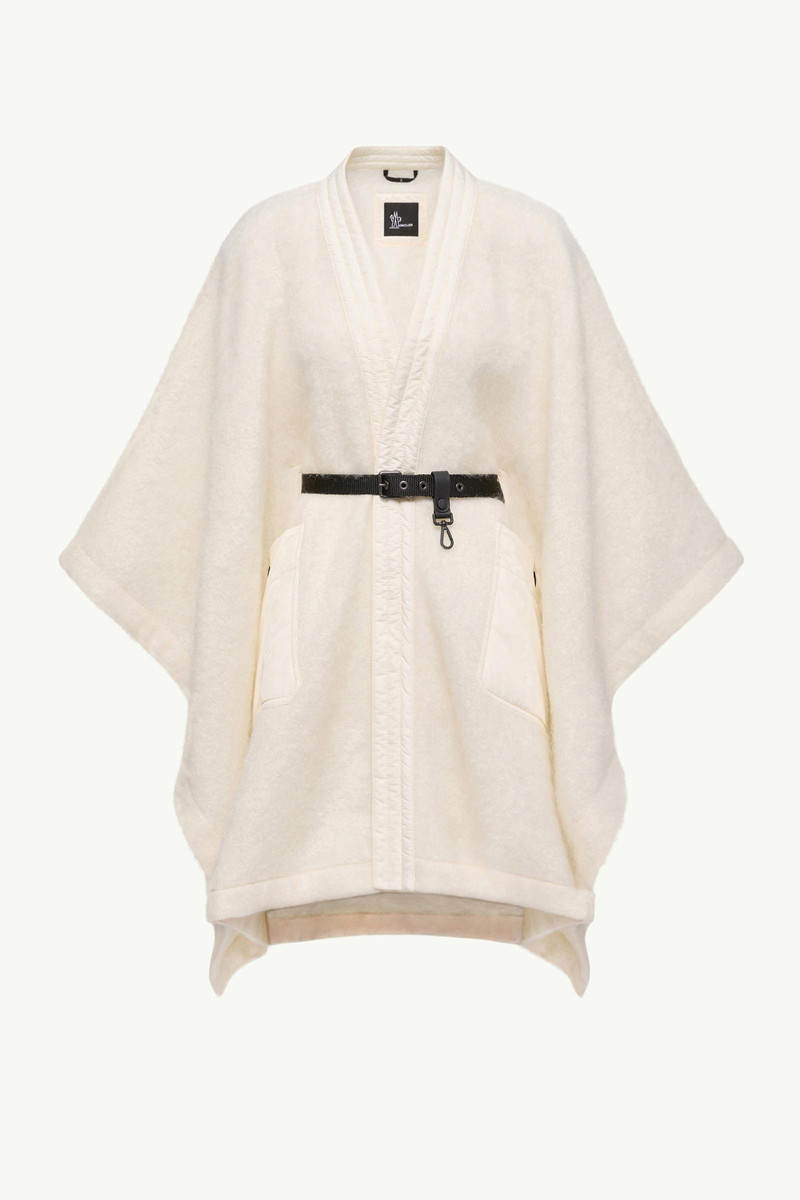 Mohair, Alpaca & Wool Blend Belted Cape 1